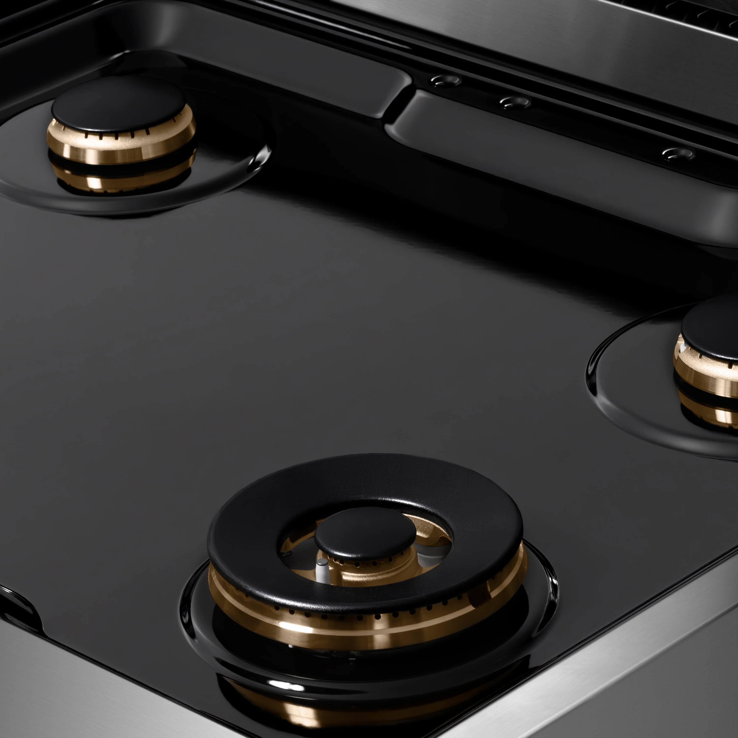 ZLINE 30 in. Autograph Edition Paramount Gas Rangetop with 4 Burners and Porcelain Cooktop in Stainless Steel with Matte Black Accents (SRTZ-30-MB) - Image 5