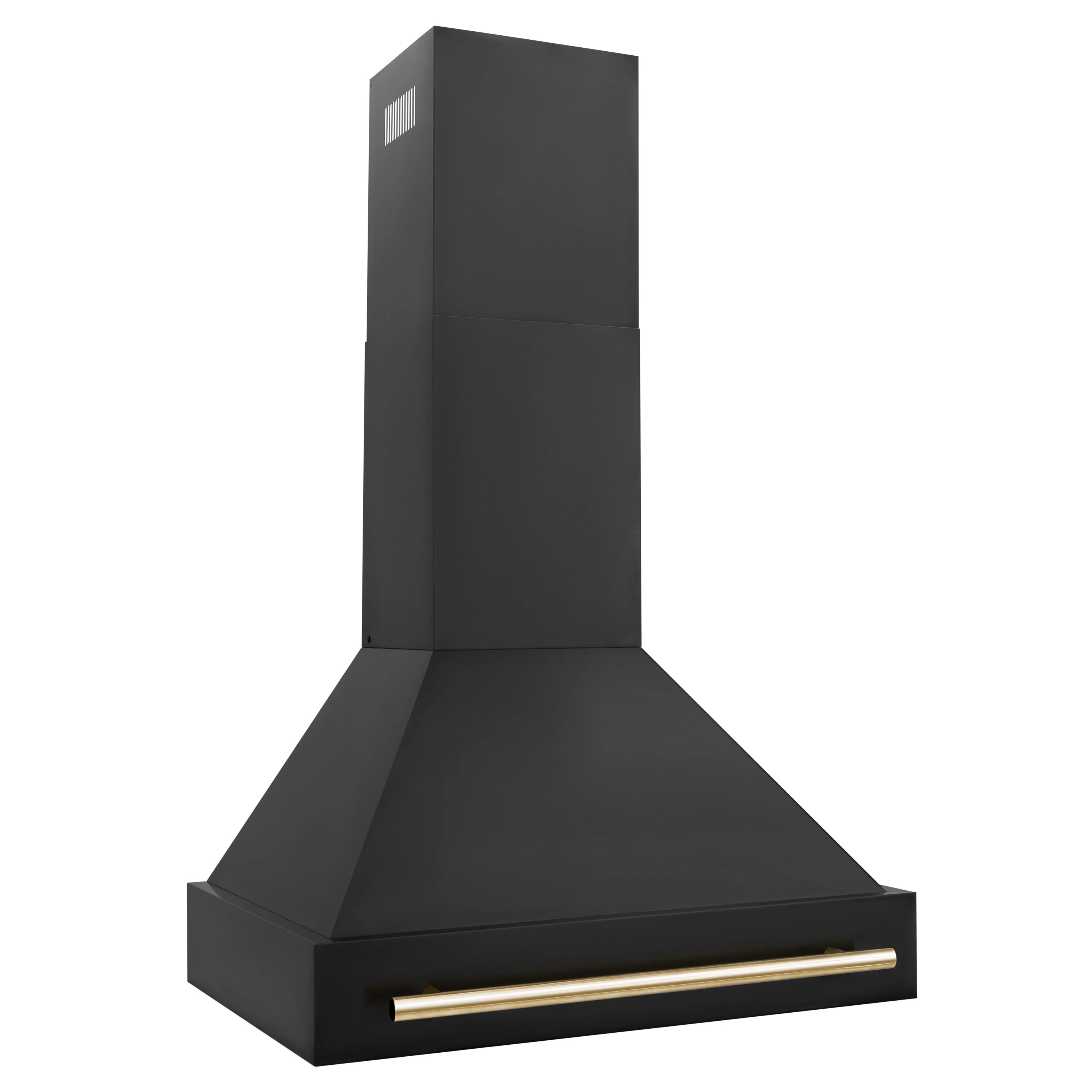 ZLINE 30" Black Stainless Steel Range Hood with Polished Gold Handle (BS655Z-30-G) - Image 2