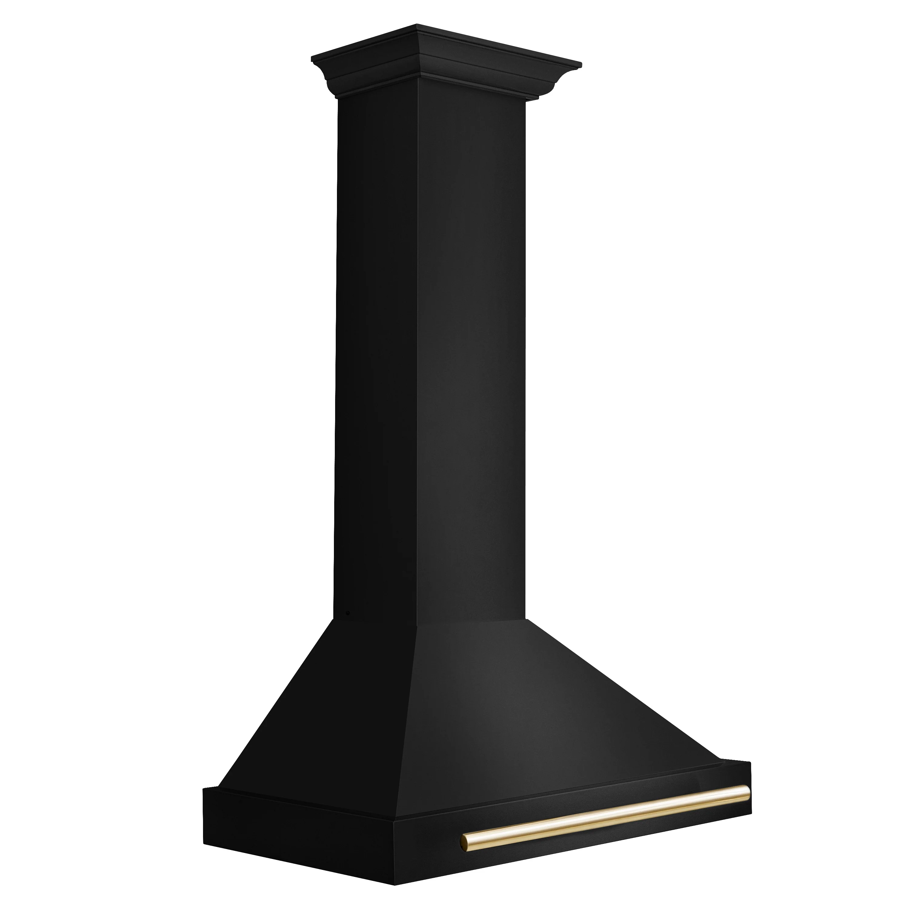 ZLINE 30 in. Autograph Edition Black Stainless Steel Wall Mount Range Hood With Polished Gold Handle (BSKB4Z-30-G) - Image 3