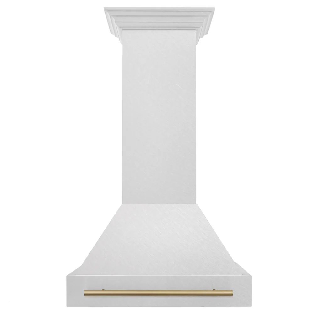 ZLINE Autograph Edition 30" Fingerprint Resistant Stainless Steel Range Hood with Champagne Bronze Handle (8654SNZ-30-CB) - Image 4