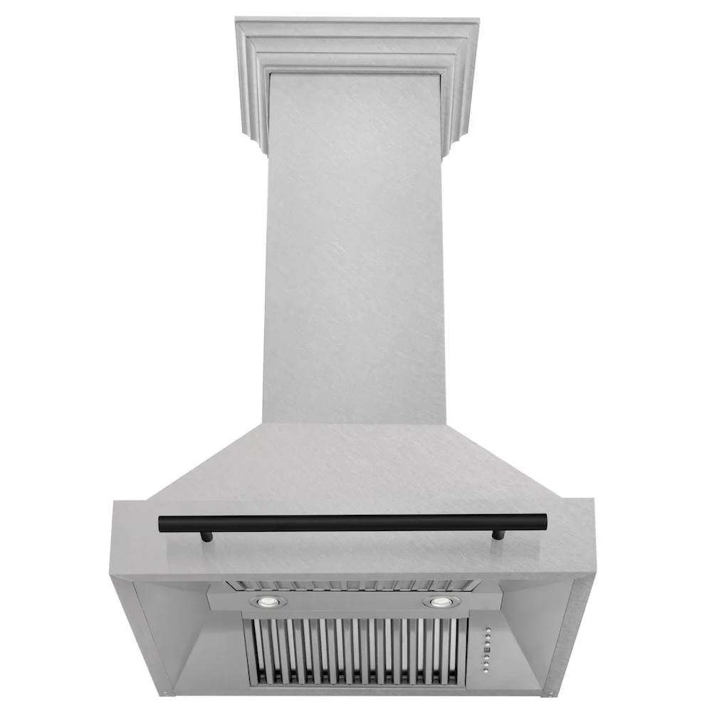 ZLINE Autograph Edition 30" Fingerprint Resistant Stainless Steel Range Hood with Matte Black Handle (8654SNZ-30-MB) - Image 5