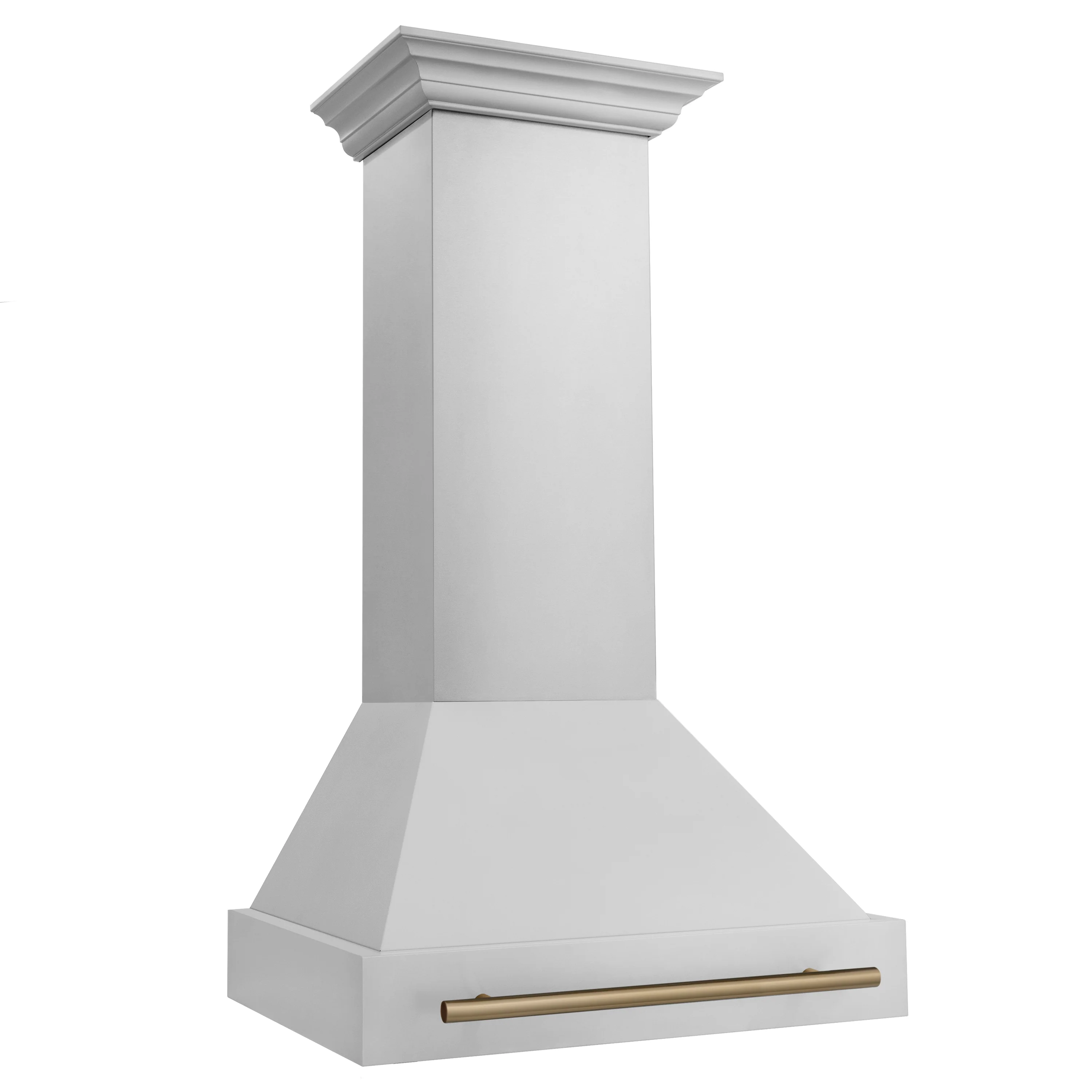 ZLINE Autograph Edition 30 in. Stainless Steel Range Hood with Stainless Steel Shell and Champagne Bronze Handle
