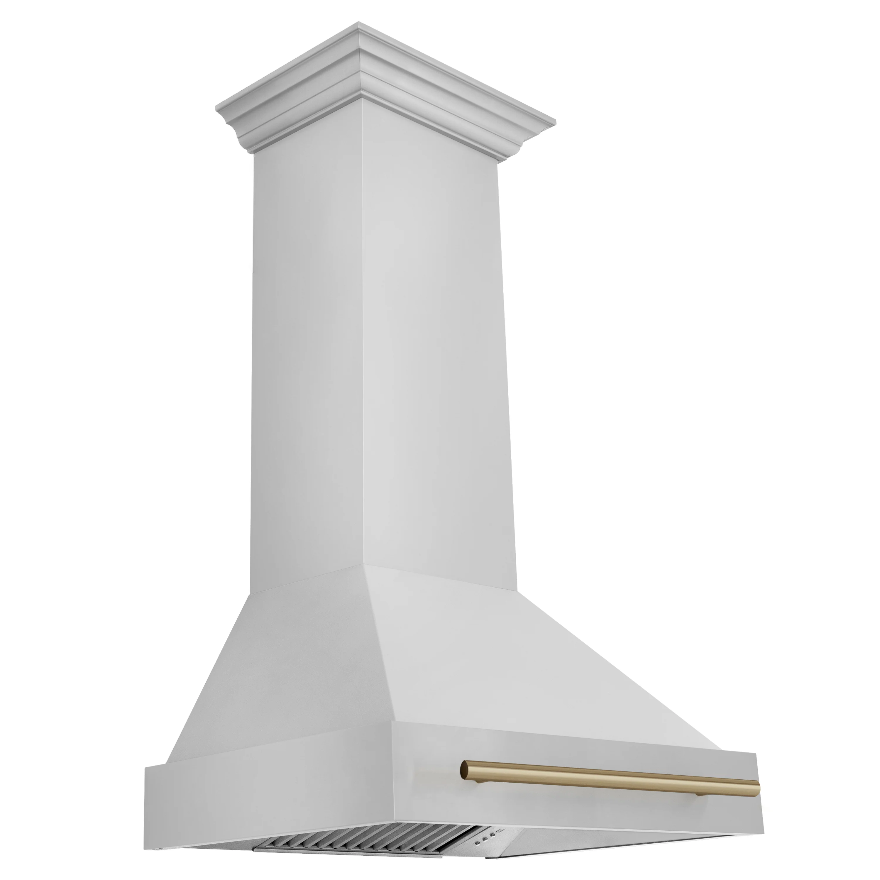 ZLINE Autograph Edition 30 in. Stainless Steel Range Hood with Stainless Steel Shell and Champagne Bronze Handle - Image 3