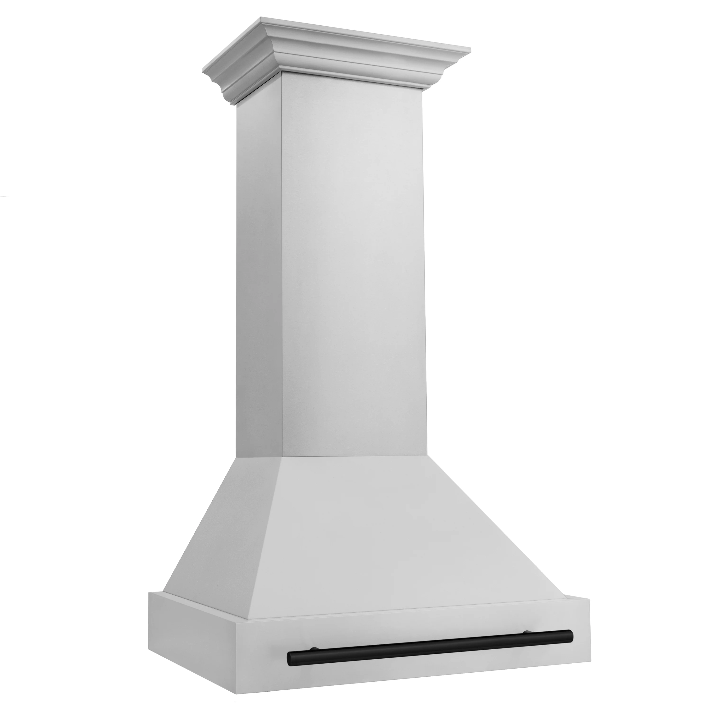 ZLINE Autograph Edition 30 in. Stainless Steel Range Hood with Stainless Steel Shell and Matte Black Handle (8654STZ-30-MB)