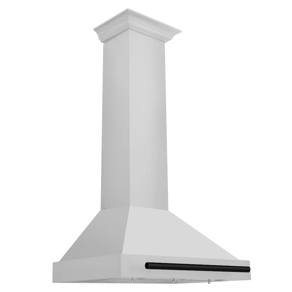 ZLINE 30 in. Autograph Edition Convertible Stainless Steel Range Hood with Stainless Steel Shell and Matte Black Accents (KB4STZ-30-MB) - Image 4