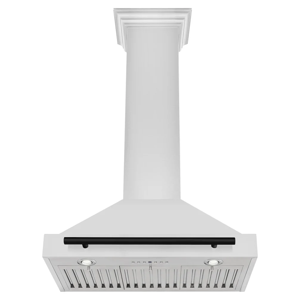 ZLINE 30 in. Autograph Edition Convertible Stainless Steel Range Hood with Stainless Steel Shell and Matte Black Accents (KB4STZ-30-MB) - Image 5