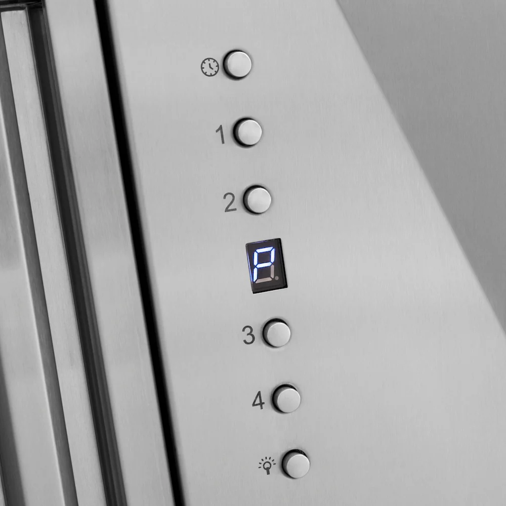 ZLINE Autograph Edition 30 in. Stainless Steel Range Hood with White Matte Shell and Champagne Bronze Handle - Image 6