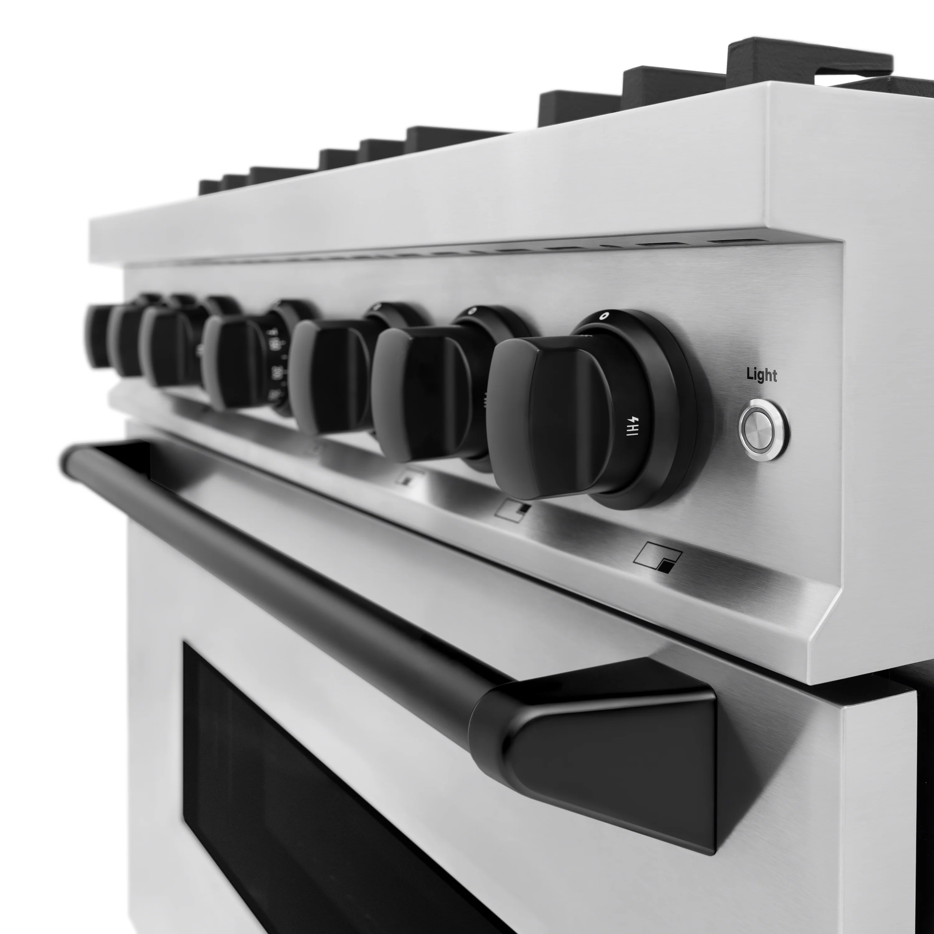 ZLINE Autograph Edition 36 in. 5.2 cu. ft. Classic Gas Range with 6 Burner Cooktop and Convection Gas Oven in Stainless Steel and Matte Black Accents (CGRZ-36-MB) - Image 10