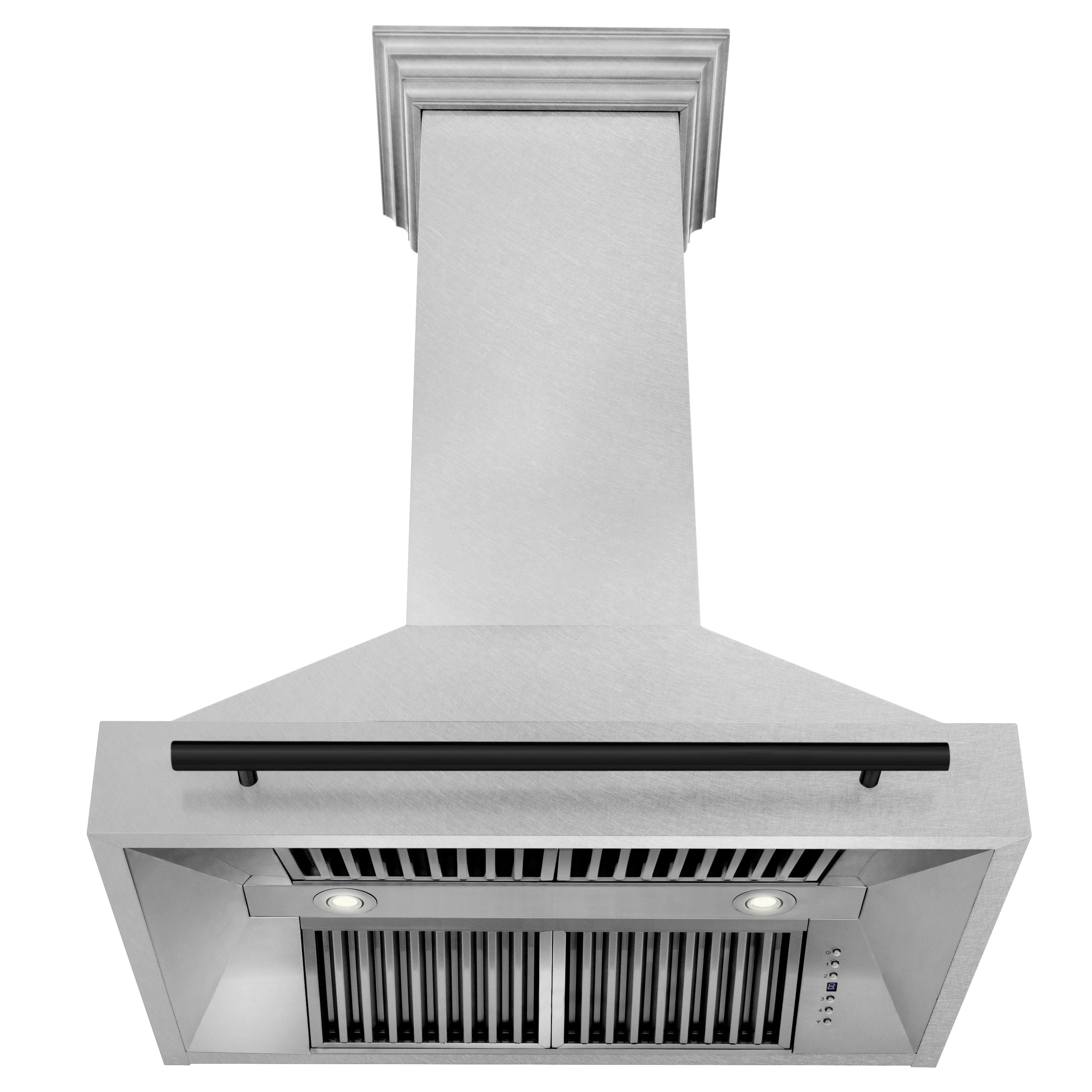 ZLINE Autograph Edition 36" Fingerprint Resistant Stainless Steel Range Hood with Matte Black Handle (8654SNZ-36-MB) - Image 12