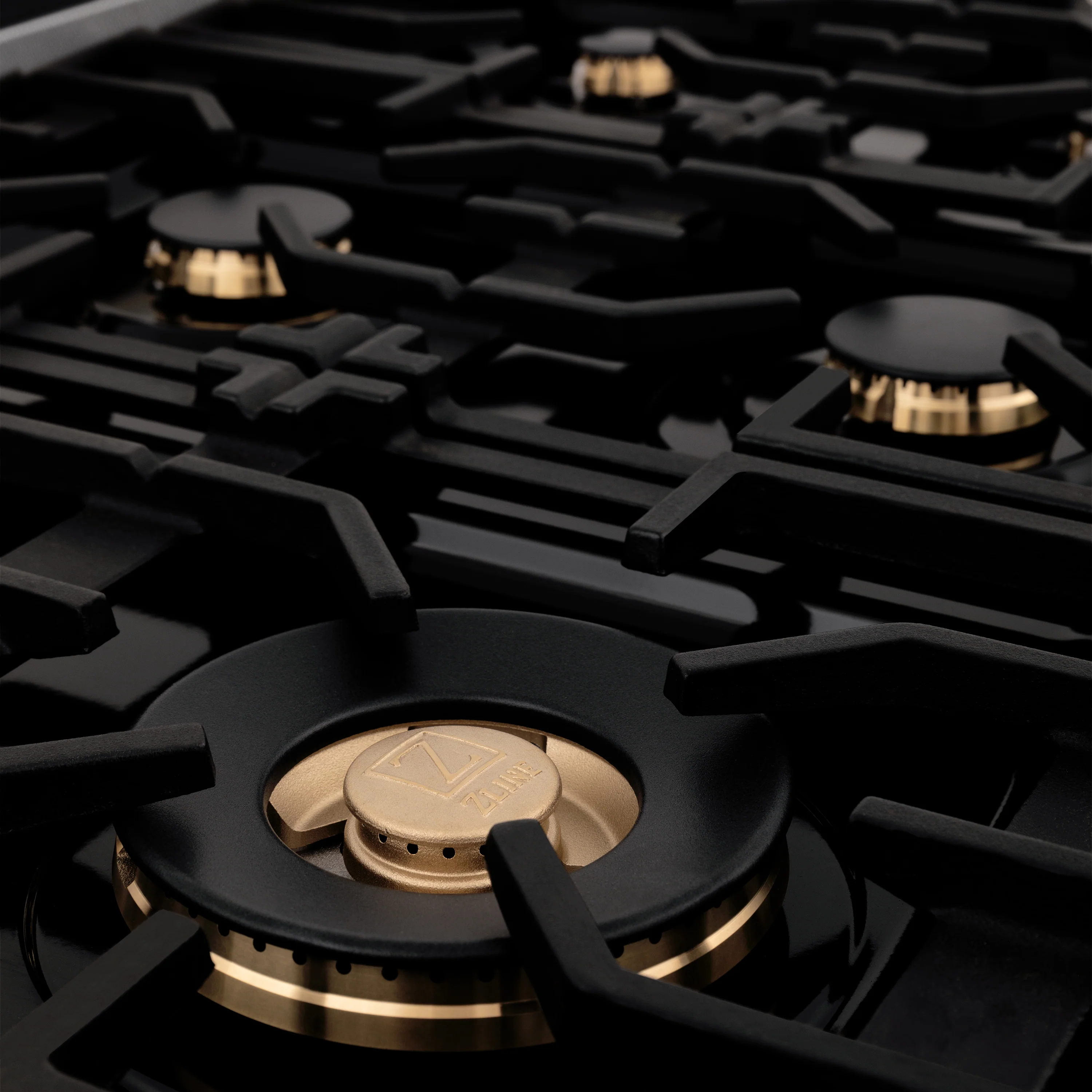ZLINE Autograph Edition 36 in. 4.6 cu. ft. Legacy Dual Fuel Range with 6 Burner Gas Cooktop and Electric Convection Oven in Satin Stainless Steel and Champagne Bronze Accents, Open Box-Great Condition - Image 15