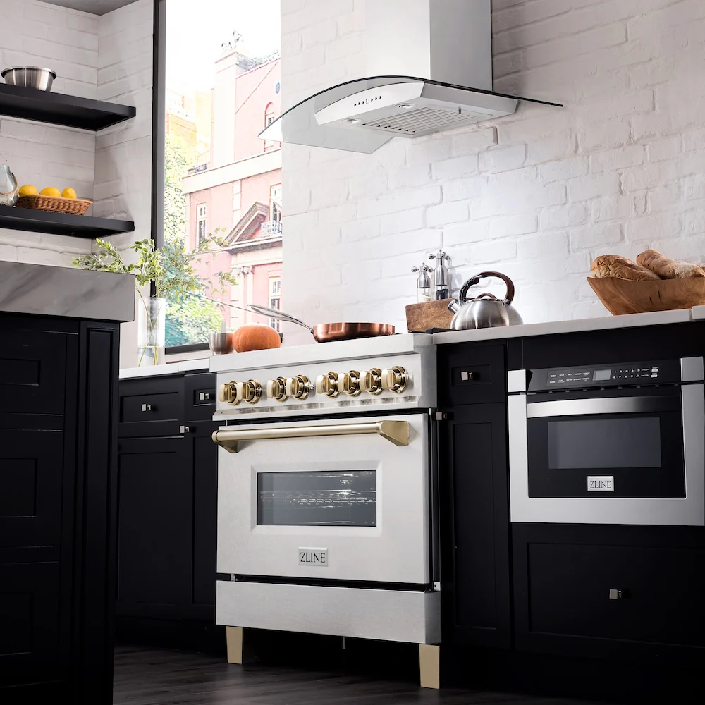 ZLINE Autograph Edition 36 in. 4.6 cu. ft. Legacy Dual Fuel Range with 6 Burner Gas Cooktop and Electric Convection Oven in Satin Stainless Steel and Polished Gold Accents, Open Box-Great Condition - Image 15