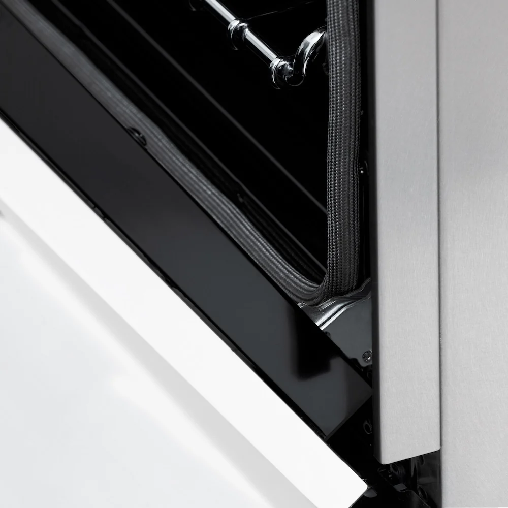 ZLINE Autograph Edition 36 in. 4.6 cu. ft. Legacy Dual Fuel Range with 6 Burner Gas Cooktop and Electric Convection Oven in Satin Stainless Steel with White Matte Door and Polished Gold Accents, Open Box-Great Condition - Image 9