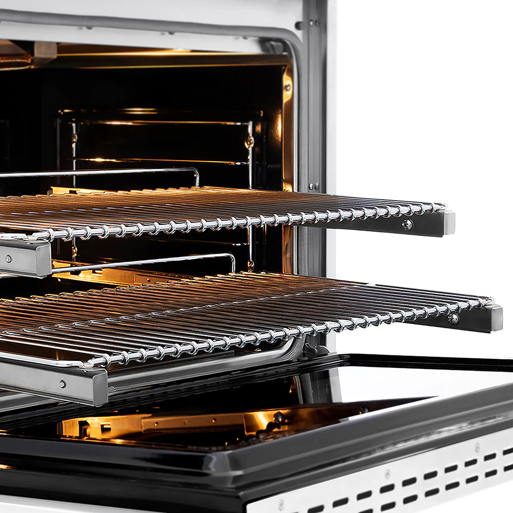 ZLINE Autograph Edition 36 in. 5.2 cu. ft. Paramount Gas Range with 6 Burner DuoPro™ Cooktop and Convection Gas Oven in Satin Stainless Steel with White Matte Door and Matte Black Accents, Open Box-Great Condition - Image 9