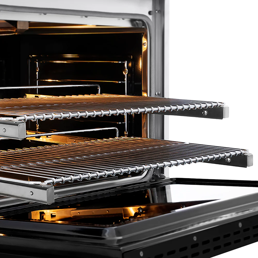 ZLINE Autograph Edition 36 in. 5.2 cu. ft. Paramount Gas Range with 6 Burner DuoPro™ Cooktop and Convection Gas Oven with Black Matte Door and Champagne Bronze Accents, Open Box-Great Condition - Image 9