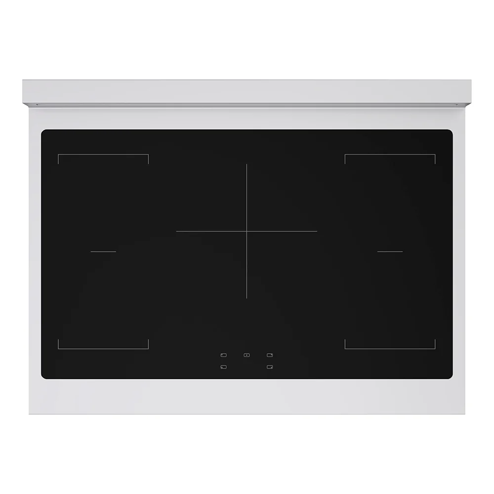 ZLINE Autograph Edition 36 in. 5.2 cu. ft. Paramount Induction Range with 5 Element Cooktop and Electric Convection Oven in Stainless Steel with White Matte Door and Matte Black Accents (SINRZ-WM-36-MB) - Image 2