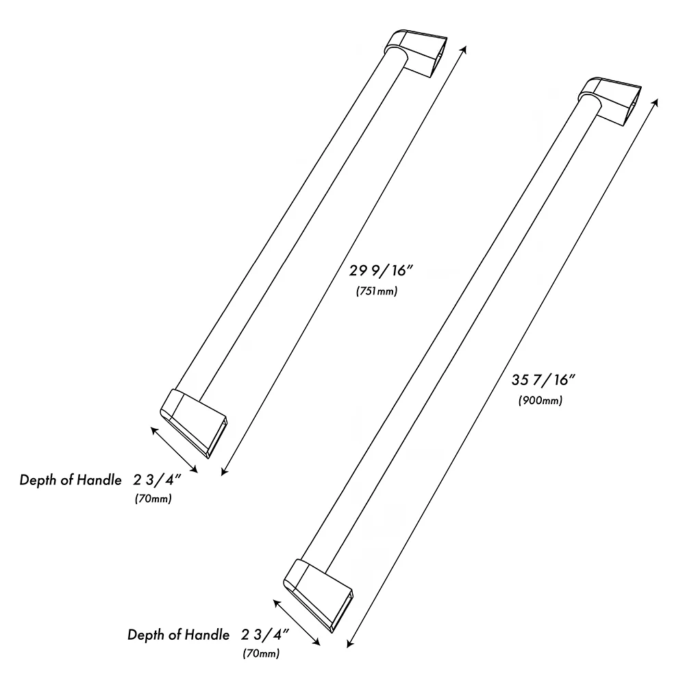 ZLINE Autograph Edition 36 in. Built-In Refrigerator Helix Handles (Set of 3) in Polished Gold (RBIVHZ-K-G-36) - Image 6