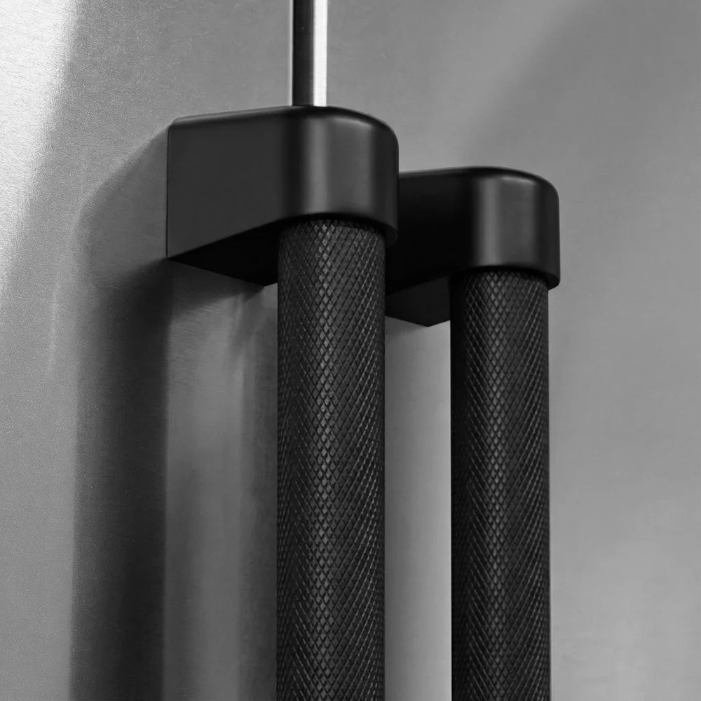 ZLINE Autograph Edition 36 in. Freestanding French Door Refrigerator Helix Handles (Set of 4) in Matte Black (RFMHZ-36-K-MB) - Image 2