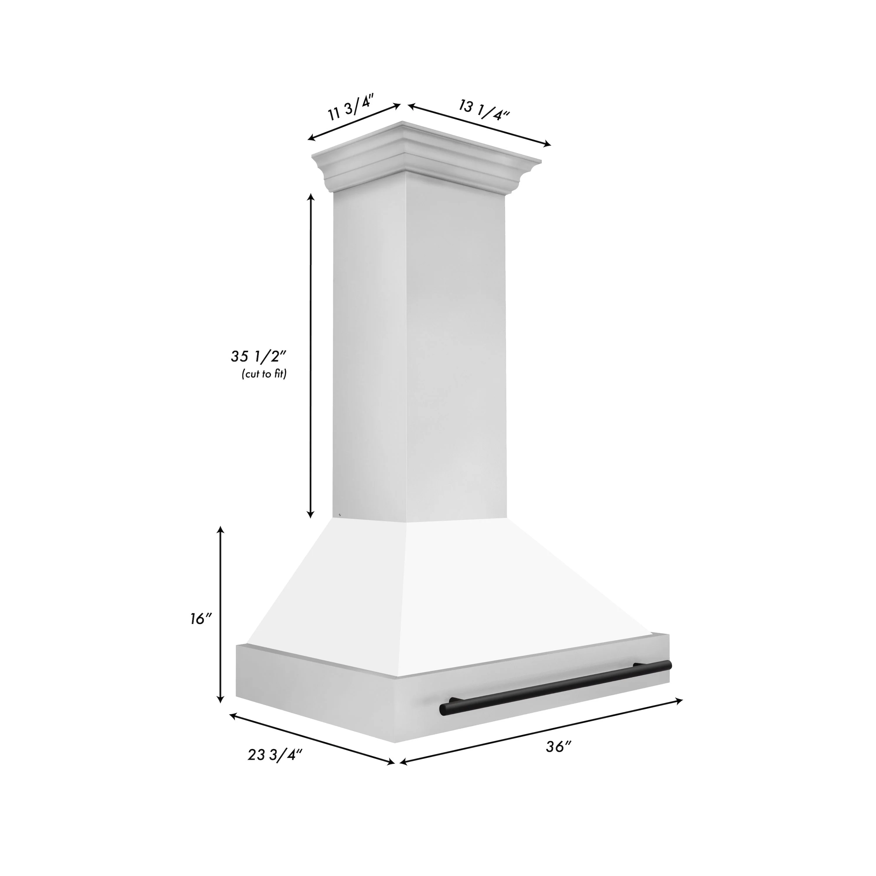 ZLINE Autograph Edition 36 in. Kitchen Package with Stainless Steel Dual Fuel Range with White Matte Door and Range Hood with Matte Black Accents (2AKP-RAWMRH36-MB) - Image 15