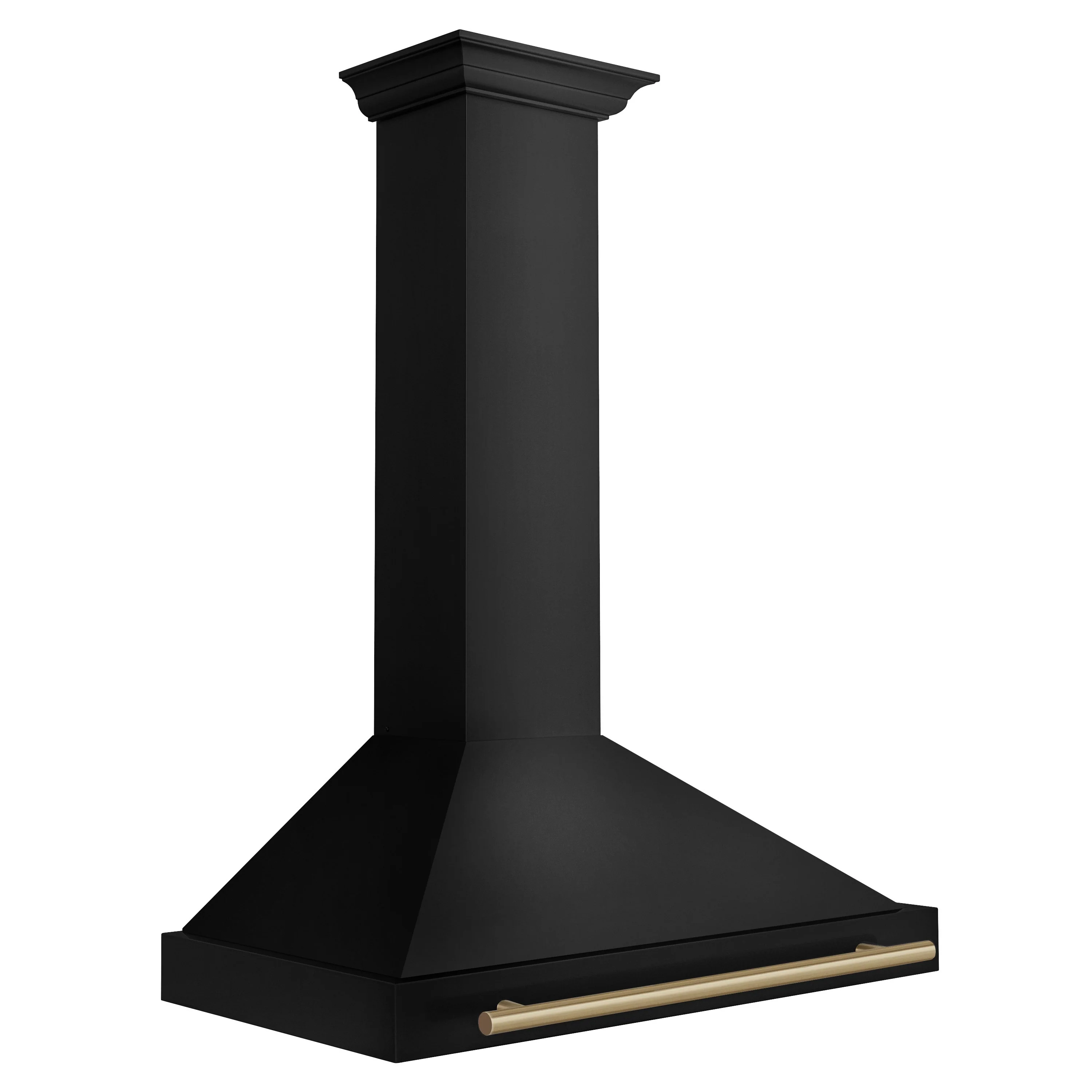ZLINE 36 in. Autograph Edition Black Stainless Steel Wall Mount Range Hood With Champagne Bronze Handle (BSKB4Z-36-CB) - Image 3