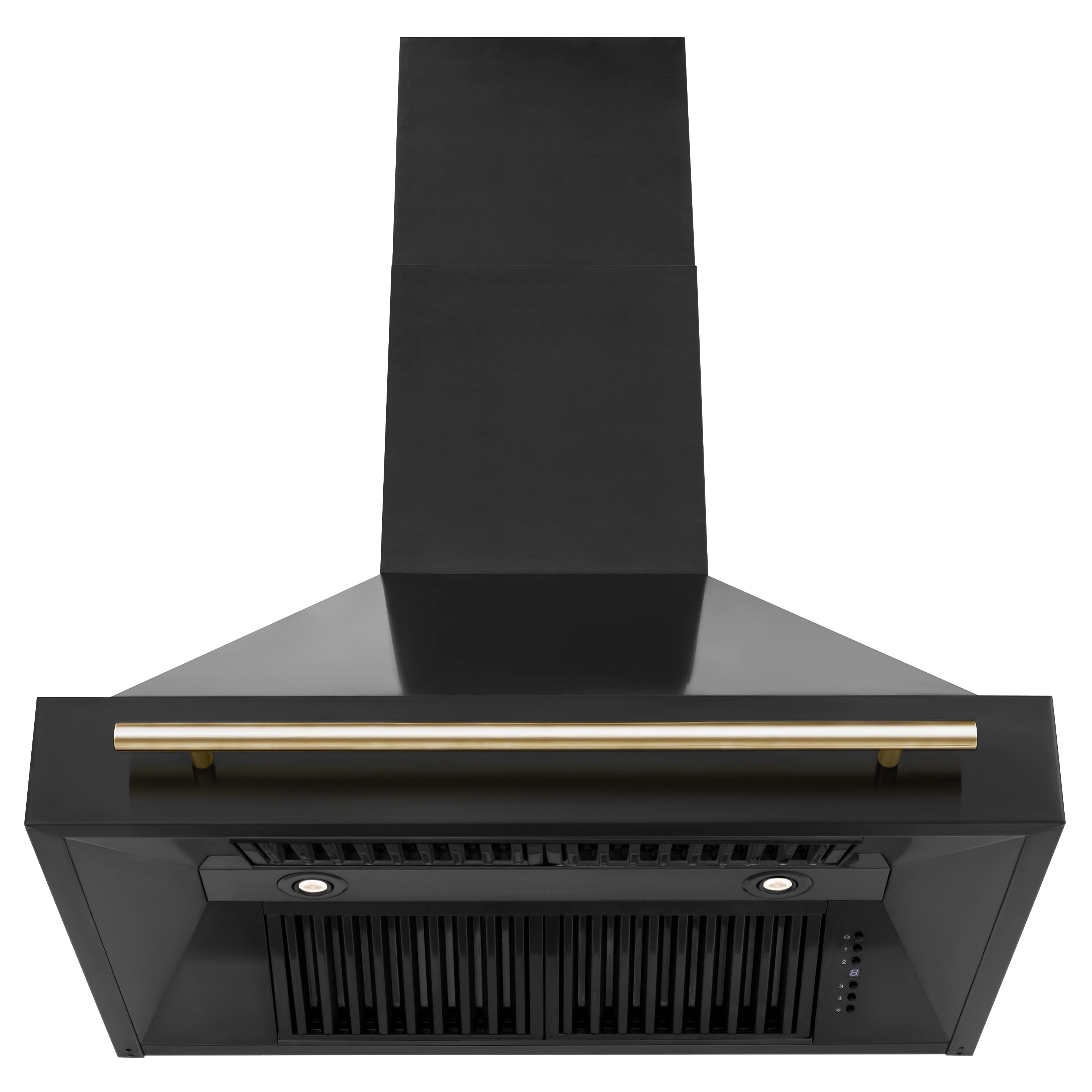 ZLINE 36" Black Stainless Steel Range Hood with Polished Gold Handle (BS655Z-36-G) - Image 3