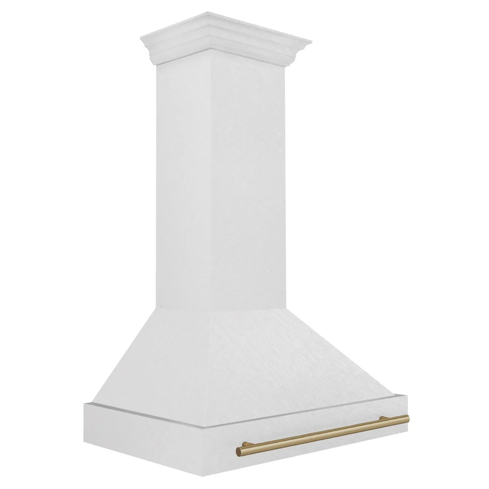 ZLINE Autograph Edition 36" Fingerprint Resistant Stainless Steel Range Hood with Champagne Bronze Handle (8654SNZ-36-CB) - Image 4