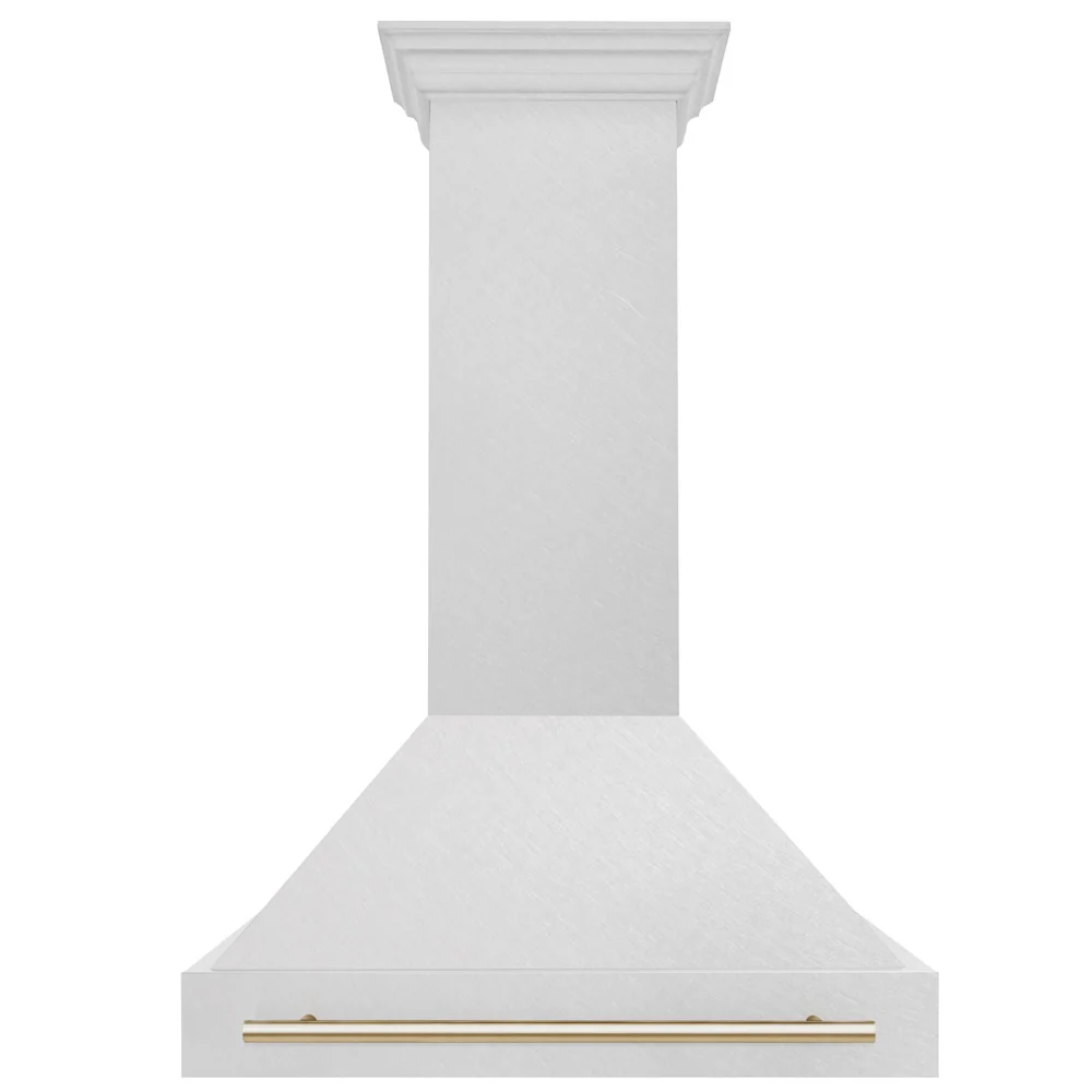 ZLINE Autograph Edition 36" Fingerprint Resistant Stainless Steel Range Hood with Polished Gold Handle (8654SNZ-36-G) - Image 4