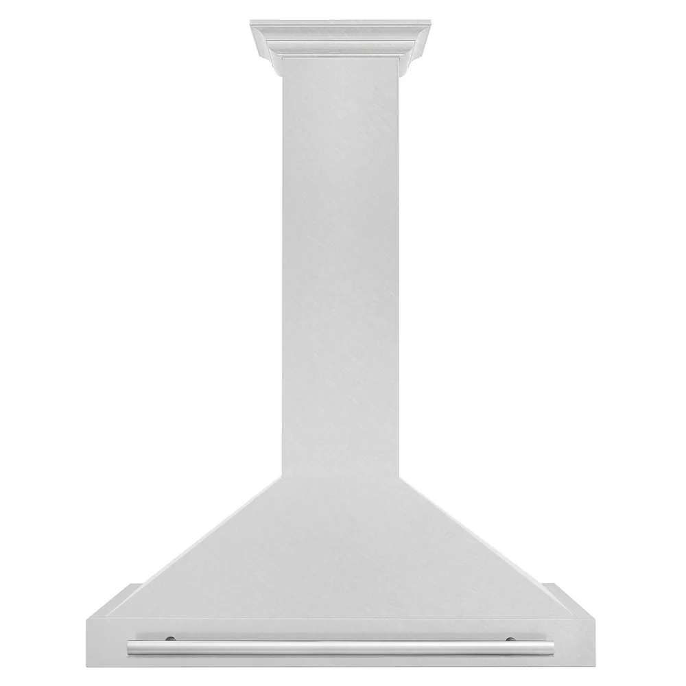 ZLINE 36 in. Autograph Edition Convertible Fingerprint Resistant Satin Stainless Steel Range Hood with White Matte Shell and Matte Black Handle (KB4SNZ-WM36-MB) - Image 3
