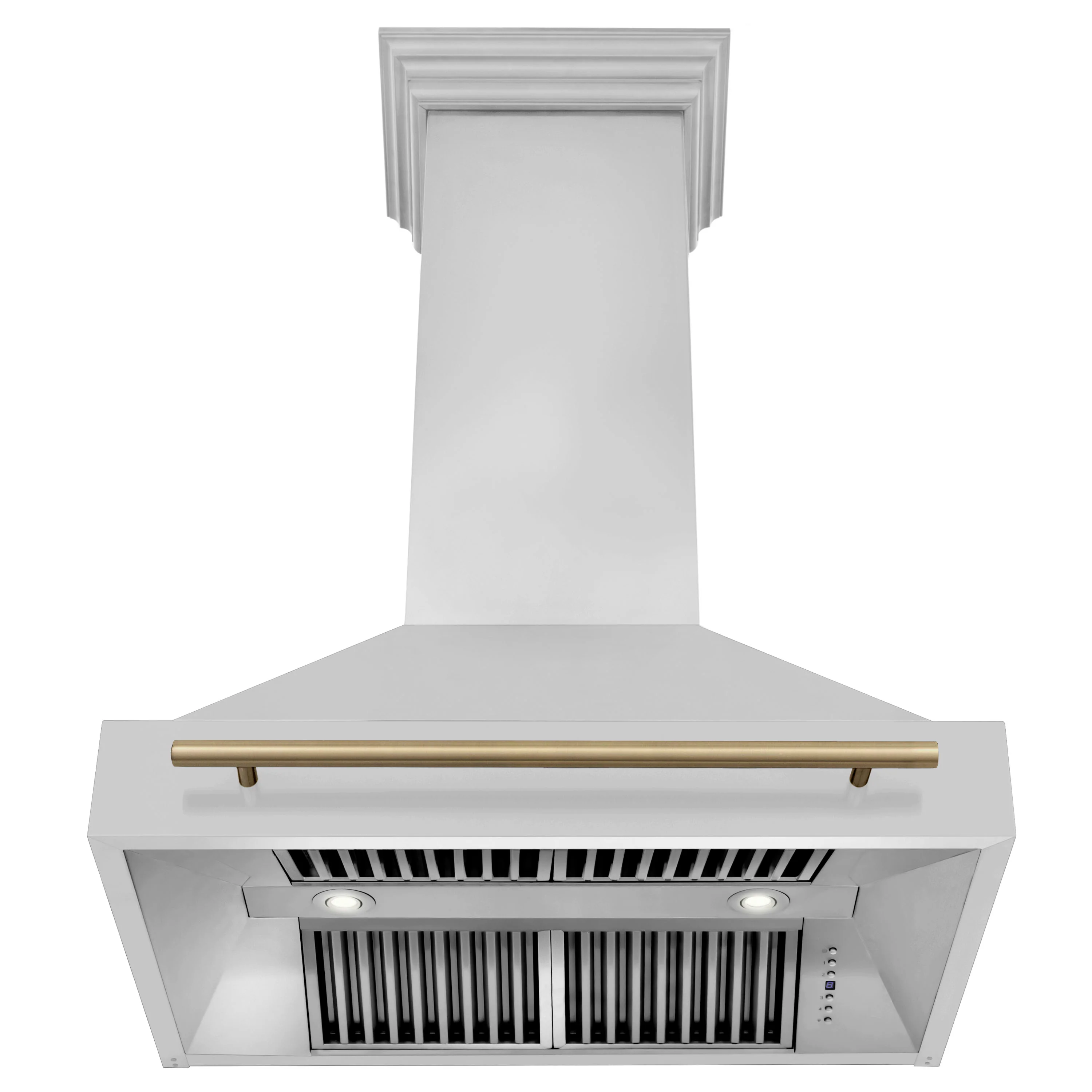 ZLINE Autograph Edition 36 in. Stainless Steel Range Hood with Stainless Steel Shell and Champagne Bronze Handle (8654STZ-36-CB) - Image 6