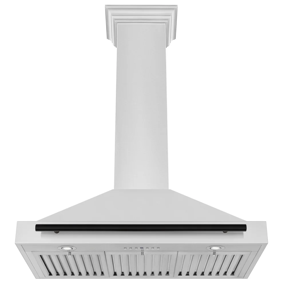 ZLINE 36 in.Autograph Edition Convertible Stainless Steel Range Hood with Stainless Steel Shell and Matte Black Accents (KB4STZ-36-MB) - Image 5