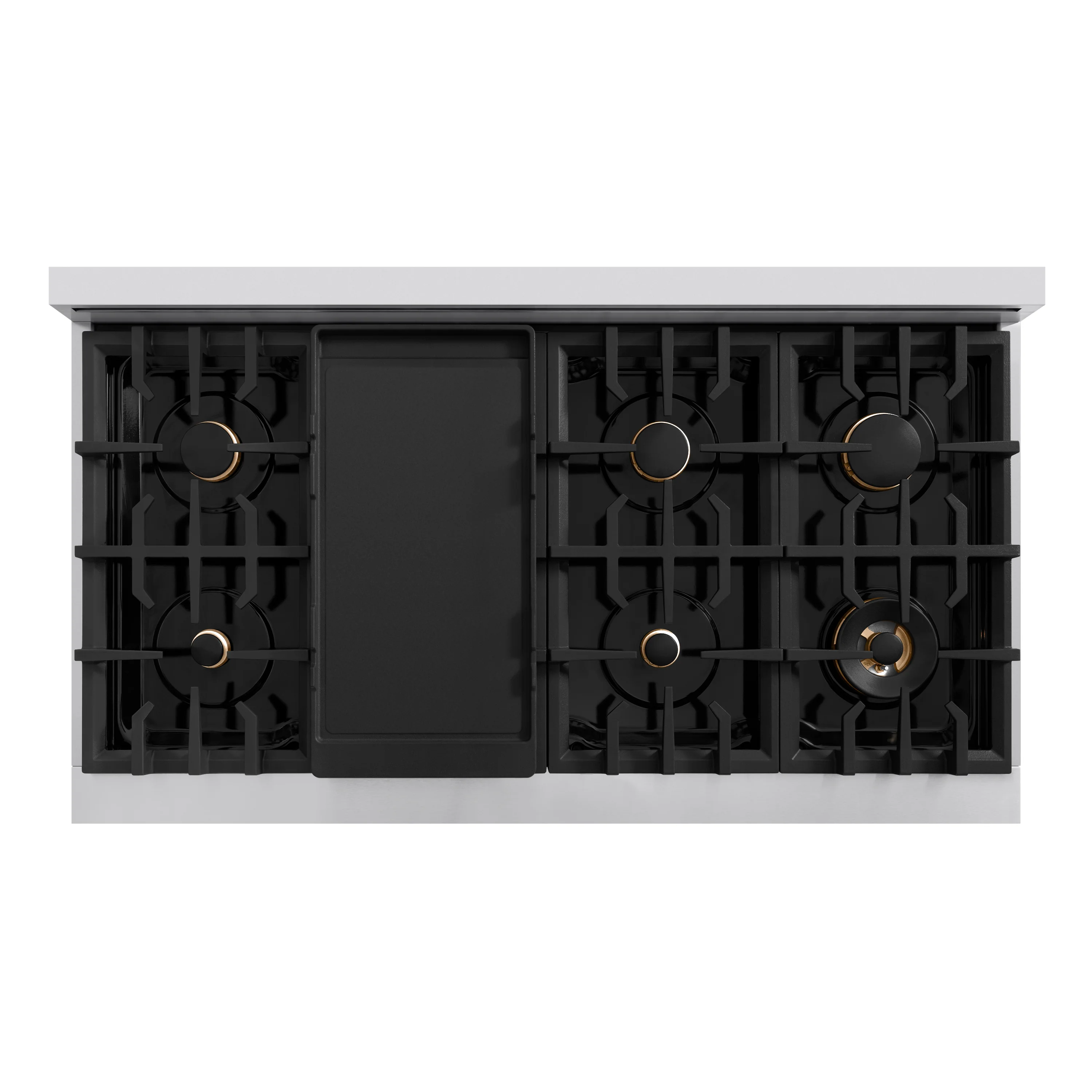 ZLINE Autograph Edition 48 in. 6.7 cu. ft. Classic Double Oven Dual Fuel Range with 8 Burner Gas Cooktop in Stainless Steel and Matte Black Accents (CDRZ-48-MB) - Image 10