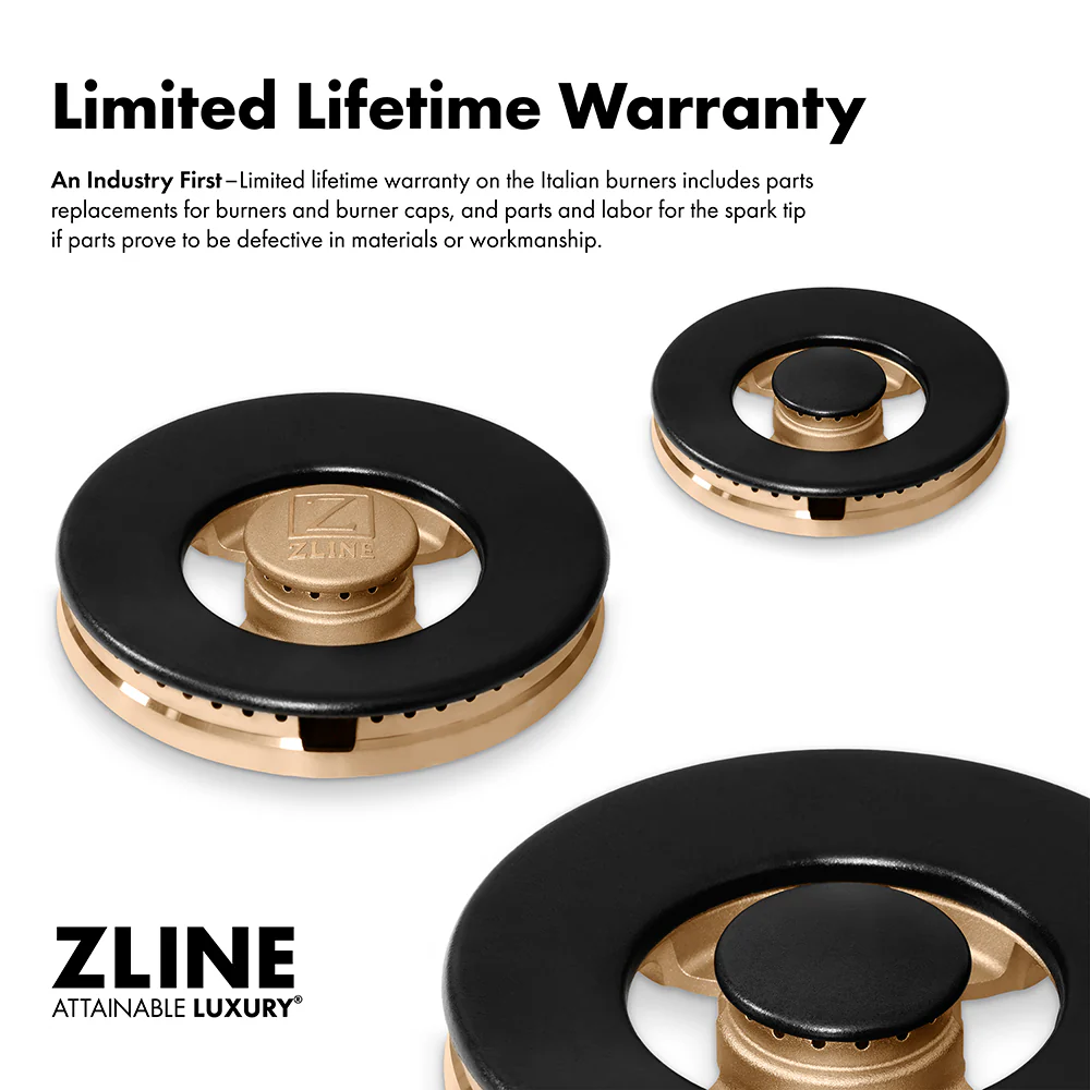 ZLINE Autograph Edition 48 in. Classic Gas Rangetop with 8 Burner DuoPro™ Cooktop in Stainless Steel and Champagne Bronze Accents (PCRTZ-48-CB) - Image 10