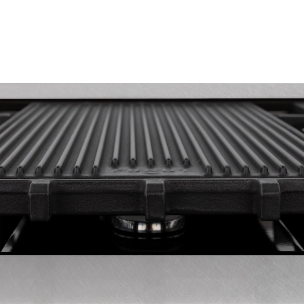 ZLINE Autograph Edition 48 in. 6.0 cu. ft. Legacy Dual Fuel Range with 7 Burner Gas Cooktop and 2 Electric Ovens in Satin Stainless Steel with White Matte Doors and Champagne Bronze Accents, Open Box-Great Condition - Image 7