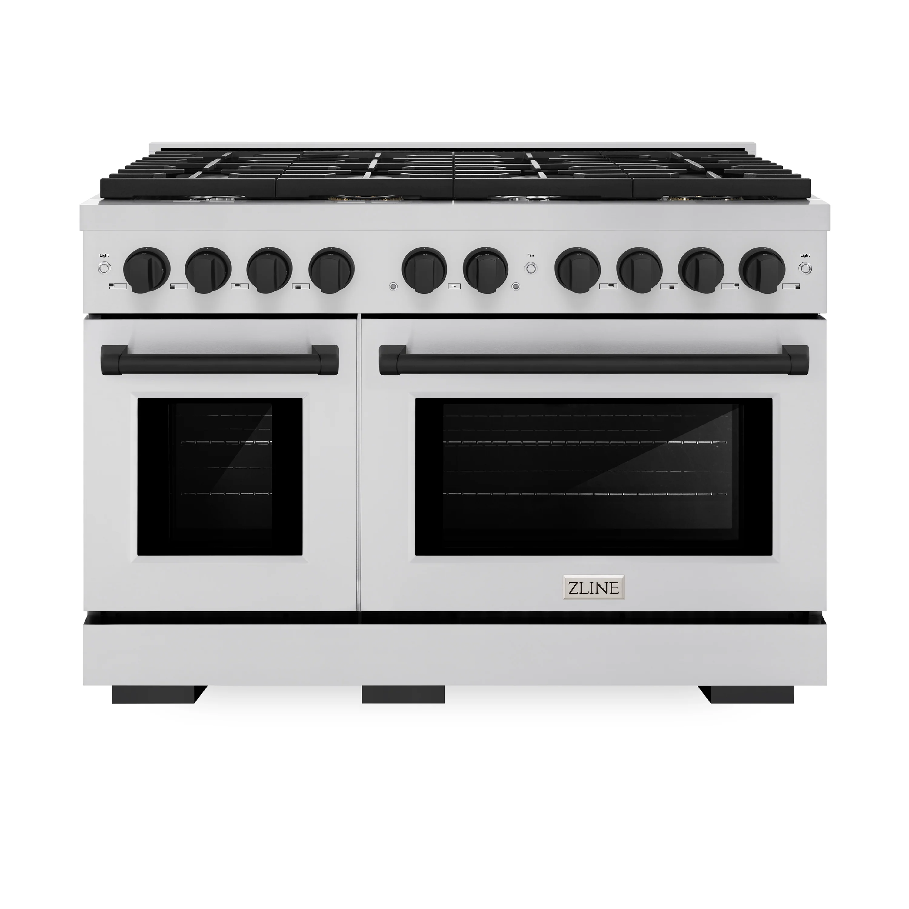 ZLINE Autograph Edition 48 in. 6.7 cu. ft. Paramount Double Oven Dual Fuel Range with 8 Burner Gas Cooktop in Stainless Steel and Matte Black Accents, Open Box-Great Condition - Image 2