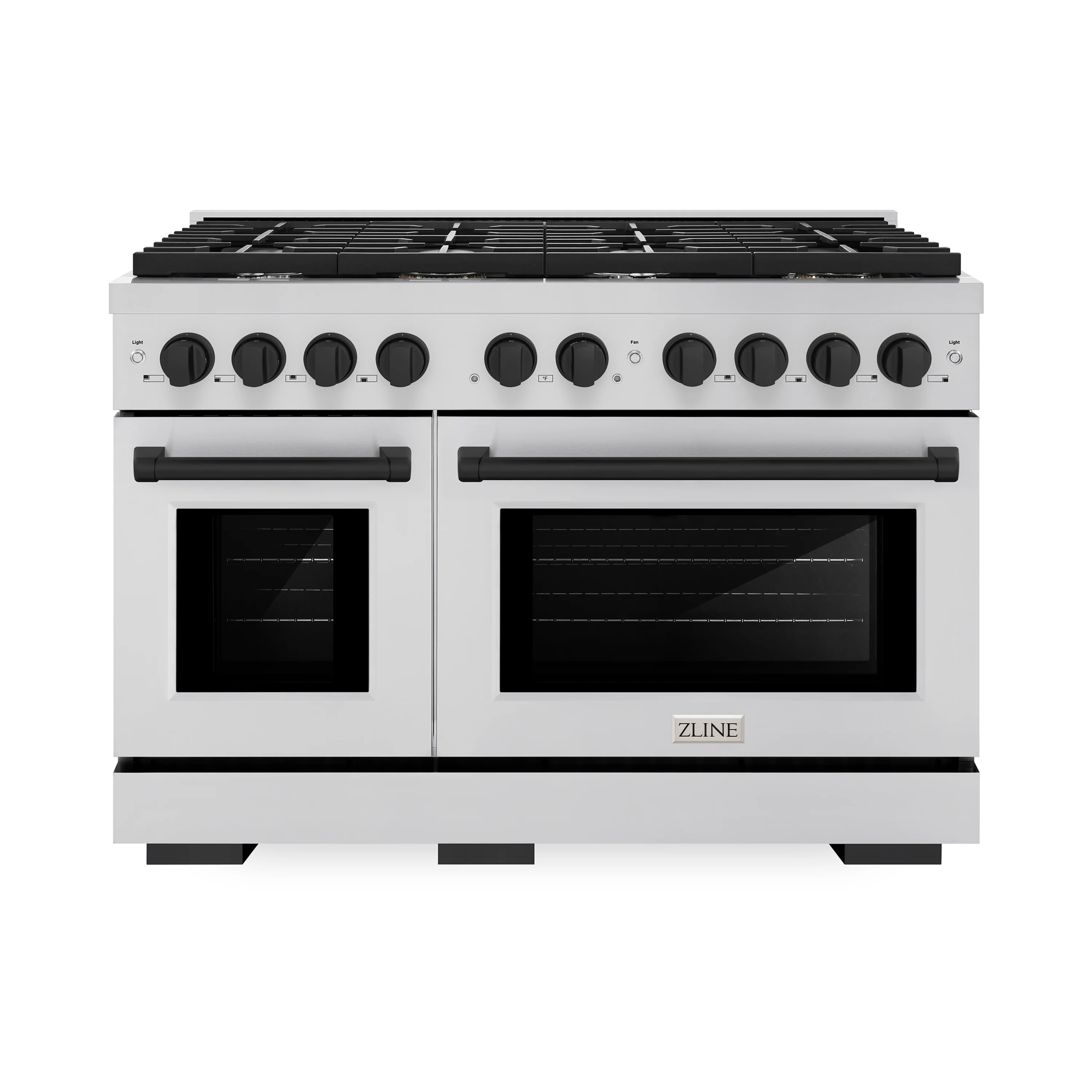 ZLINE Autograph Edition 48 in. 6.7 cu. ft. Paramount Double Oven Gas Range with 8 Burner Cooktop in Stainless Steel and Matte Black Accents, Open Box-Great Condition - Image 3