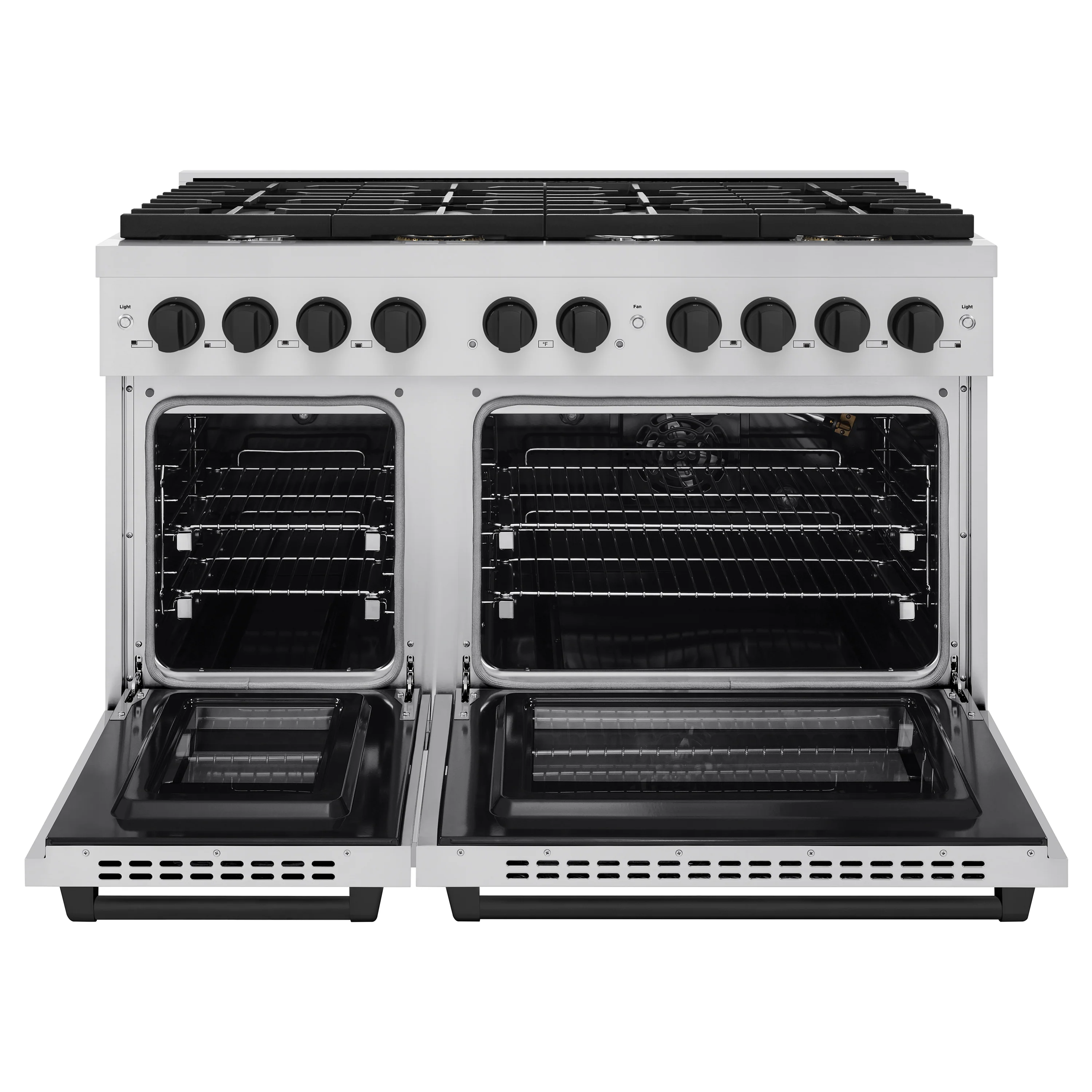 ZLINE Autograph Edition 48 in. 6.7 cu. ft. Paramount Double Oven Gas Range with 8 Burner Cooktop in Stainless Steel and Matte Black Accents, Open Box-Great Condition - Image 4