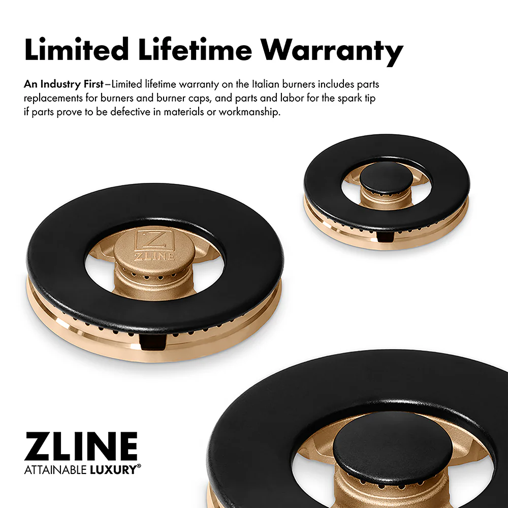ZLINE Autograph Edition 48 in. 6.7 cu. ft. Paramount Dual Fuel Range with 8 Burner DuoPro™ Cooktop and Dual Ovens with Black Matte Doors and Champagne Bronze Accents, Open Box-Great Condition - Image 12