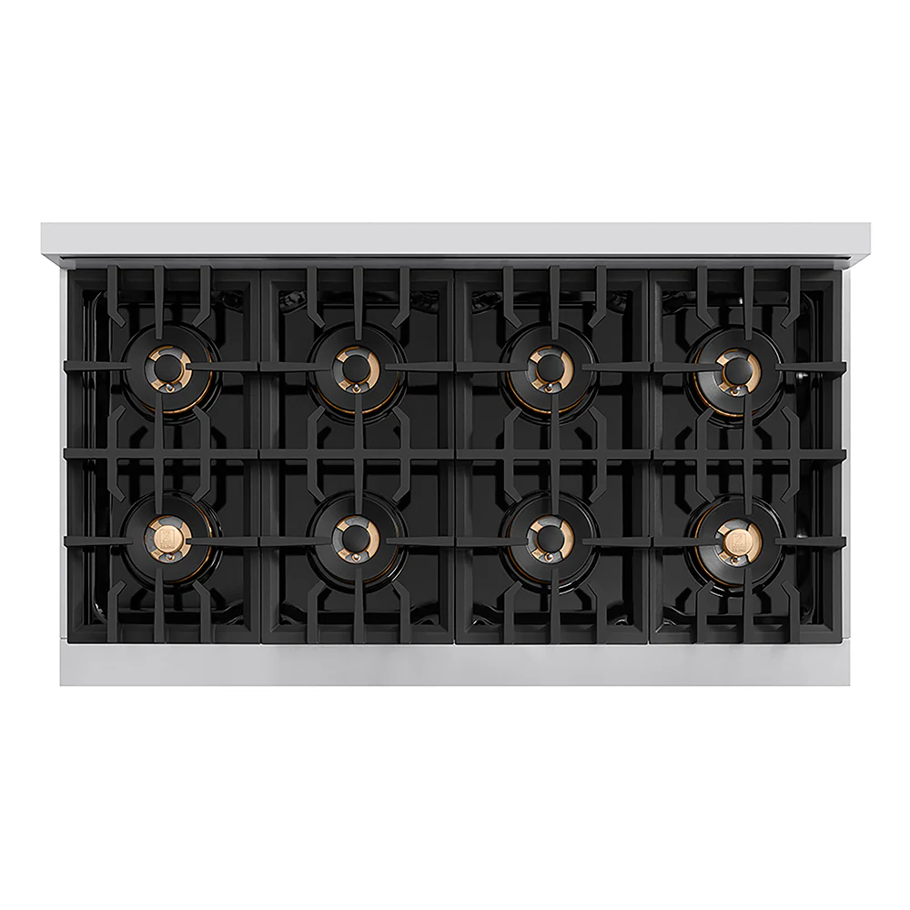 ZLINE Autograph Edition 48 in. Classic Gas Rangetop with 8 Burner DuoPro™ Cooktop in Stainless Steel and Champagne Bronze Accents, Open Box-Great Condition - Image 2