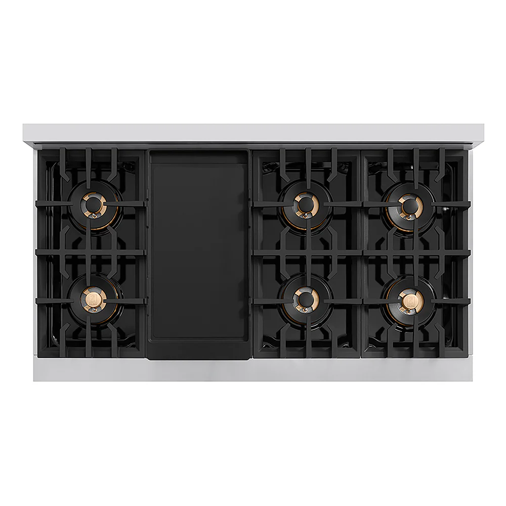 ZLINE Autograph Edition 48 in. Classic Gas Rangetop with 8 Burner DuoPro™ Cooktop in Stainless Steel and Matte Black Accents, Open Box-Great Condition - Image 4