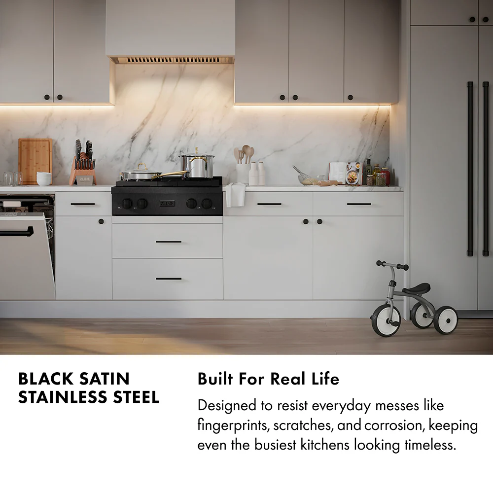 ZLINE Autograph Edition 48 in. Paramount Gas Rangetop with 8 Burner DuoPro™ Cooktop in Black Satin Stainless Steel and Polished Gold Accents, Open Box-Great Condition - Image 13