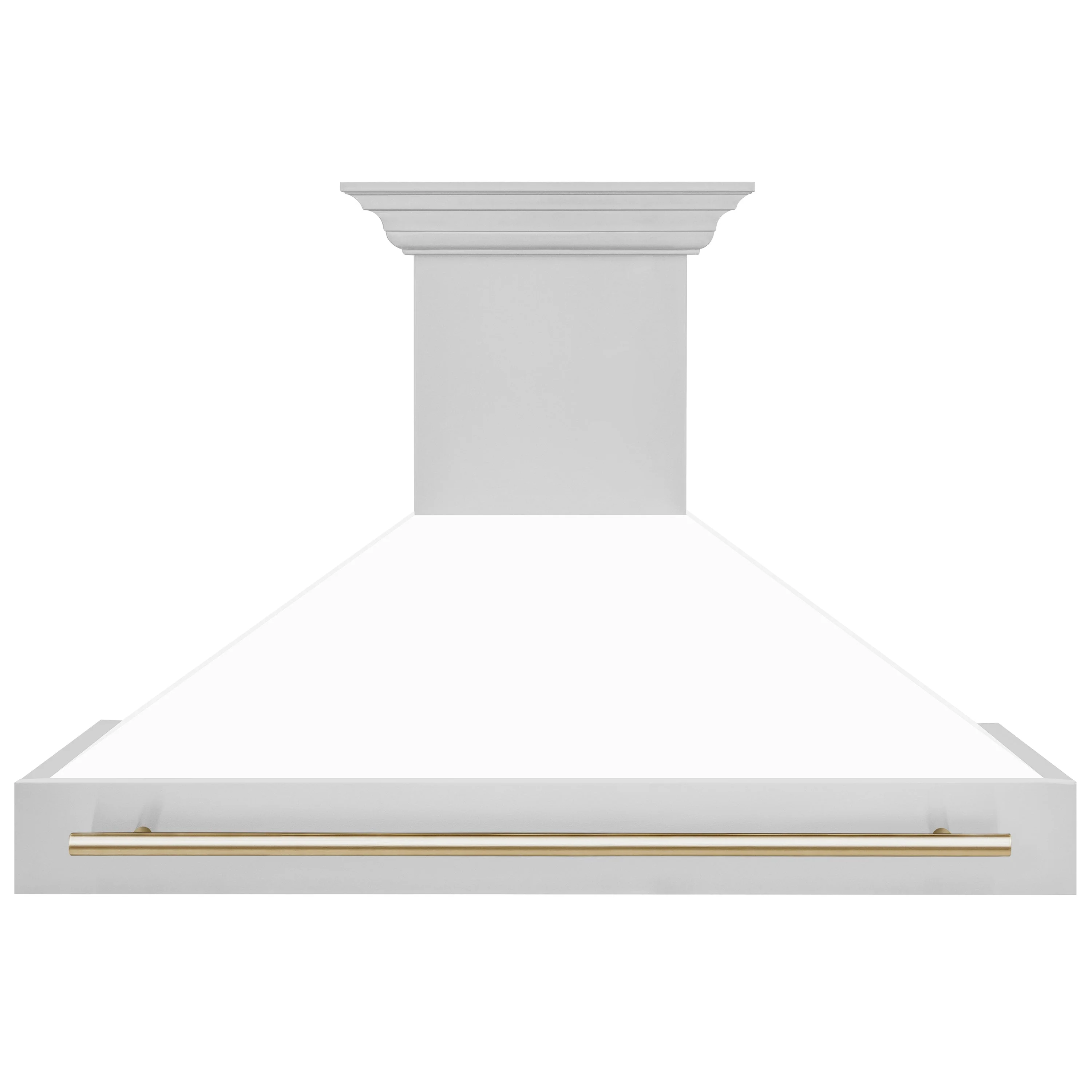 ZLINE 48 in. Autograph Edition Kitchen Package with Stainless Steel Dual Fuel Range with White Matte Door, Range Hood and Dishwasher with Polished Gold  Accents (3AKP-RAWMRHDWM48-G) - Image 9