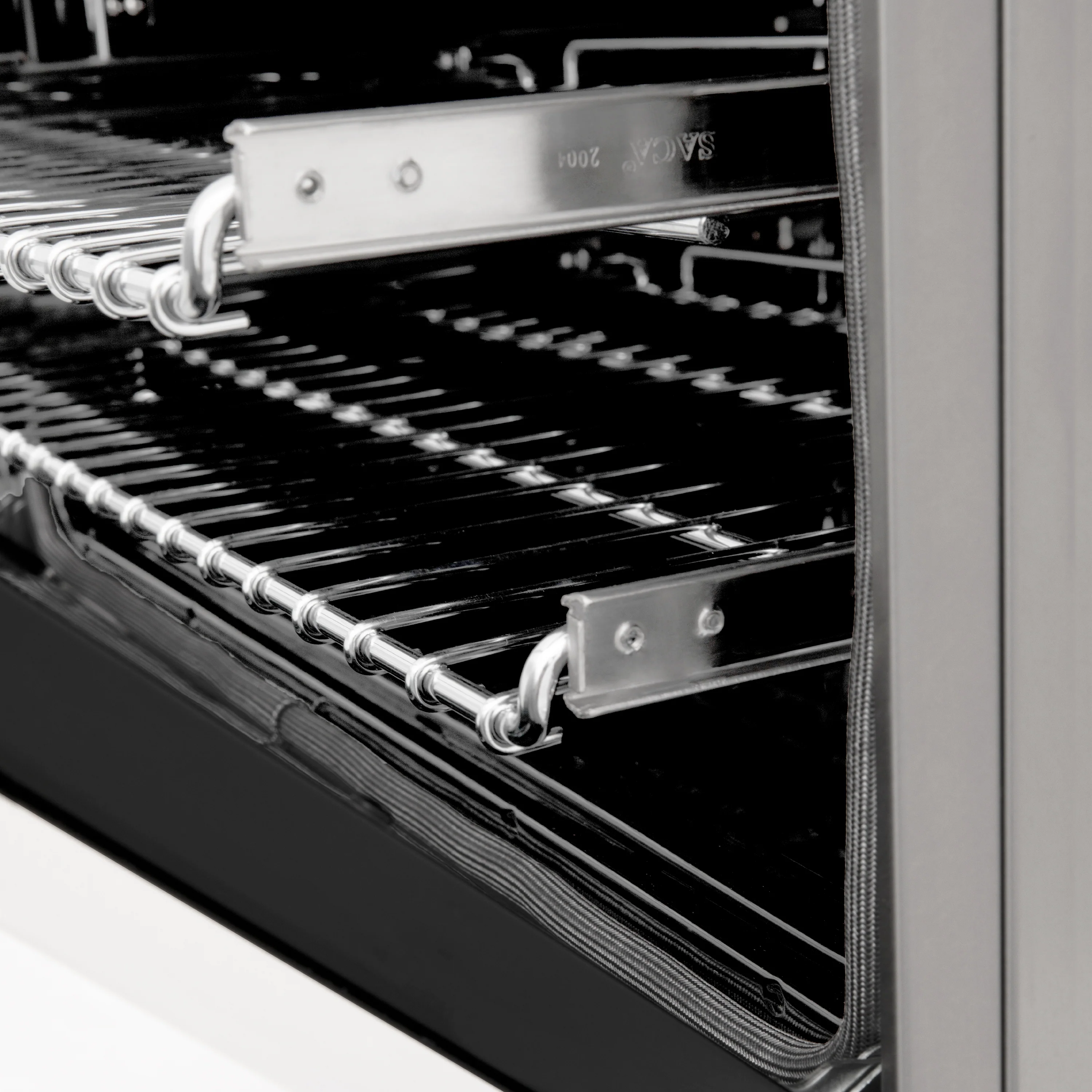 ZLINE Autograph Edition 48 in. 6.0 cu. ft. Legacy Dual Fuel Range with 7 Burner Gas Cooktop and 2 Electric Ovens in Stainless Steel with White Matte Doors and Polished Gold Accents (RAZ-WM-48-G) - Image 13