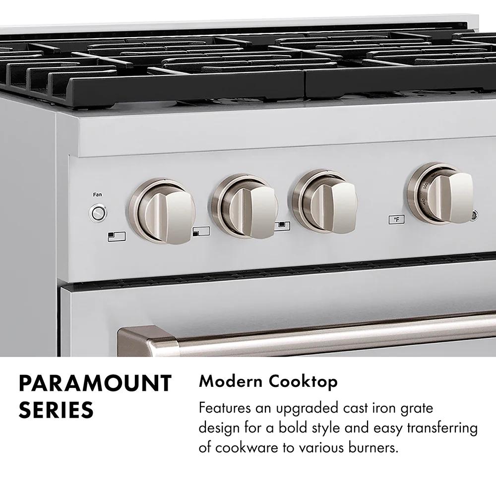 ZLINE Autograph Edition 48 in. 6.7 cu. ft. Paramount Double Oven Dual Fuel Range with 8 Burner Gas Cooktop in Black Stainless Steel and Champagne Bronze Helix Handles and Knob Accents (SDRBZ-48-KCB) - Image 17