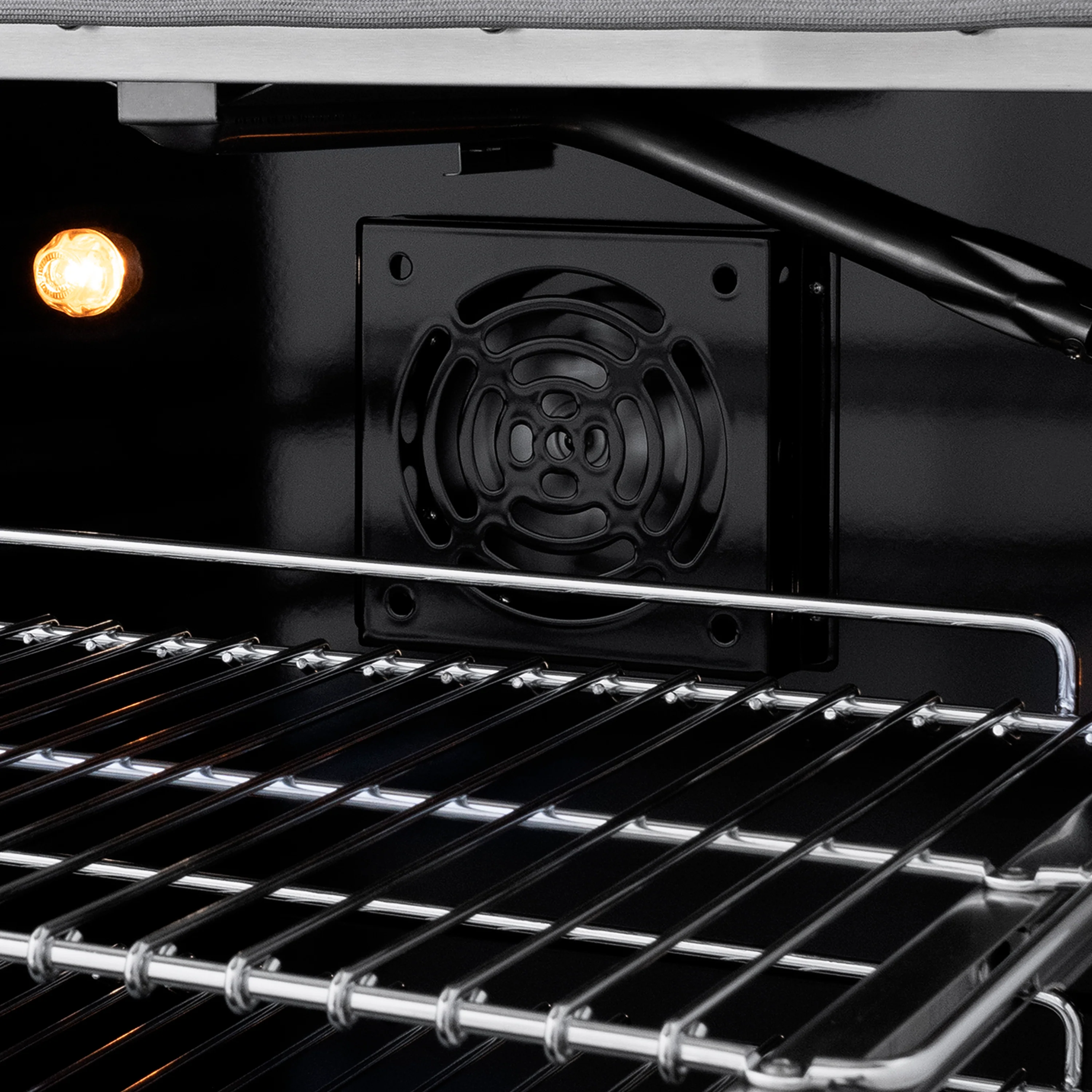 ZLINE Autograph Edition 48 in. 6.7 cu. ft. Paramount Double Oven Gas Range with 8 Burner Cooktop in Satin Stainless Steel with White Matte Doors and Champagne Bronze Accents (SGRSZ-WM-48-CB) - Image 9