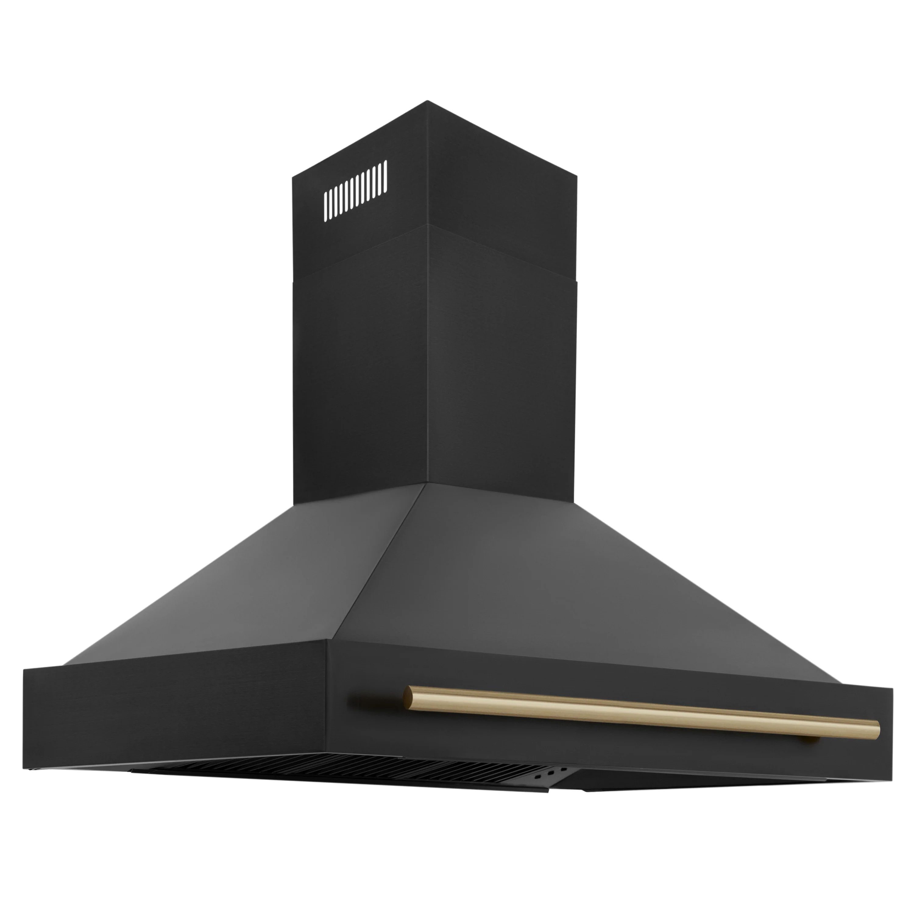 ZLINE 48" Black Stainless Steel Range Hood with Champagne Bronze Handle (BS655Z-48-CB) - Image 3