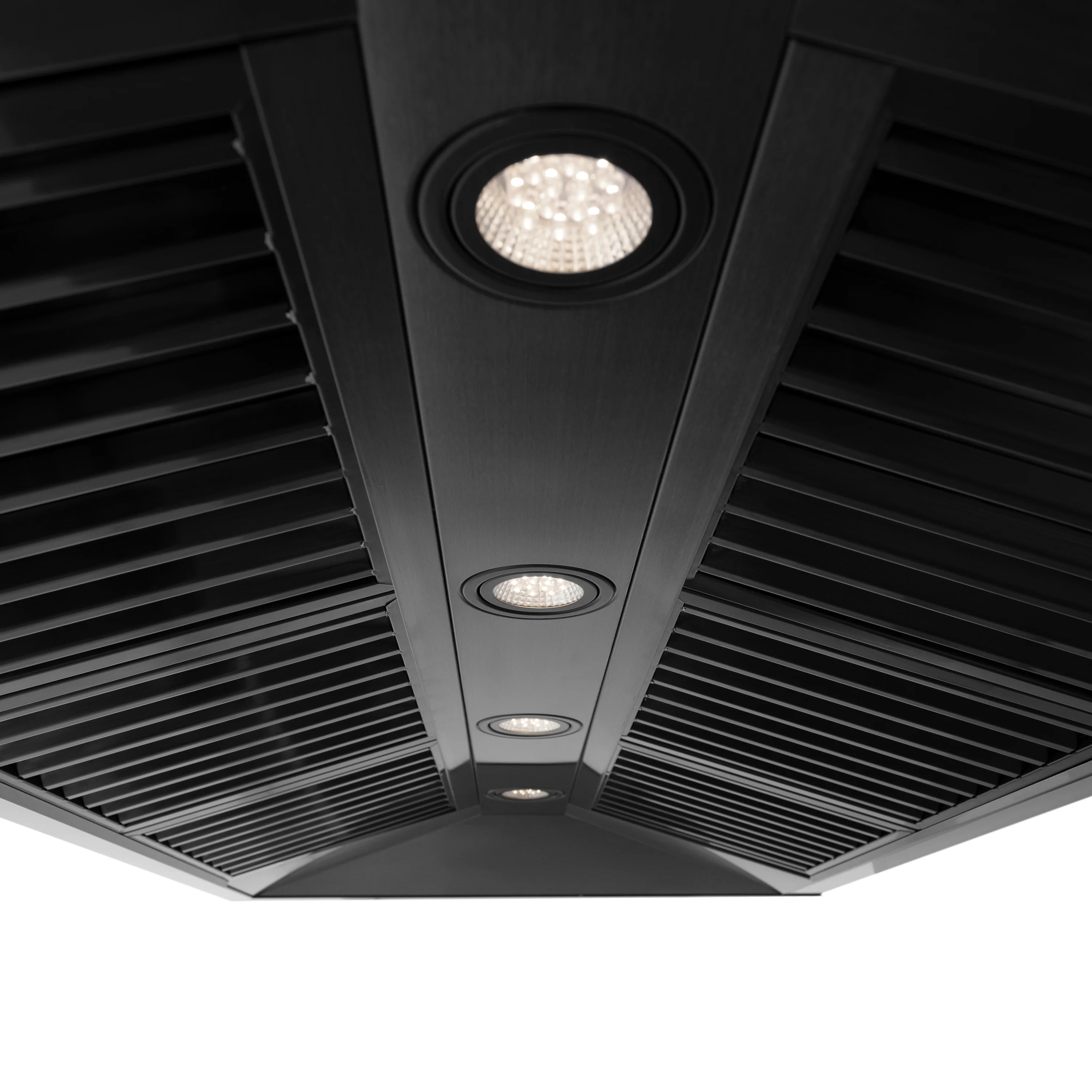 ZLINE 48" Black Stainless Steel Range Hood with Polished Gold Handle (BS655Z-48-G) - Image 4