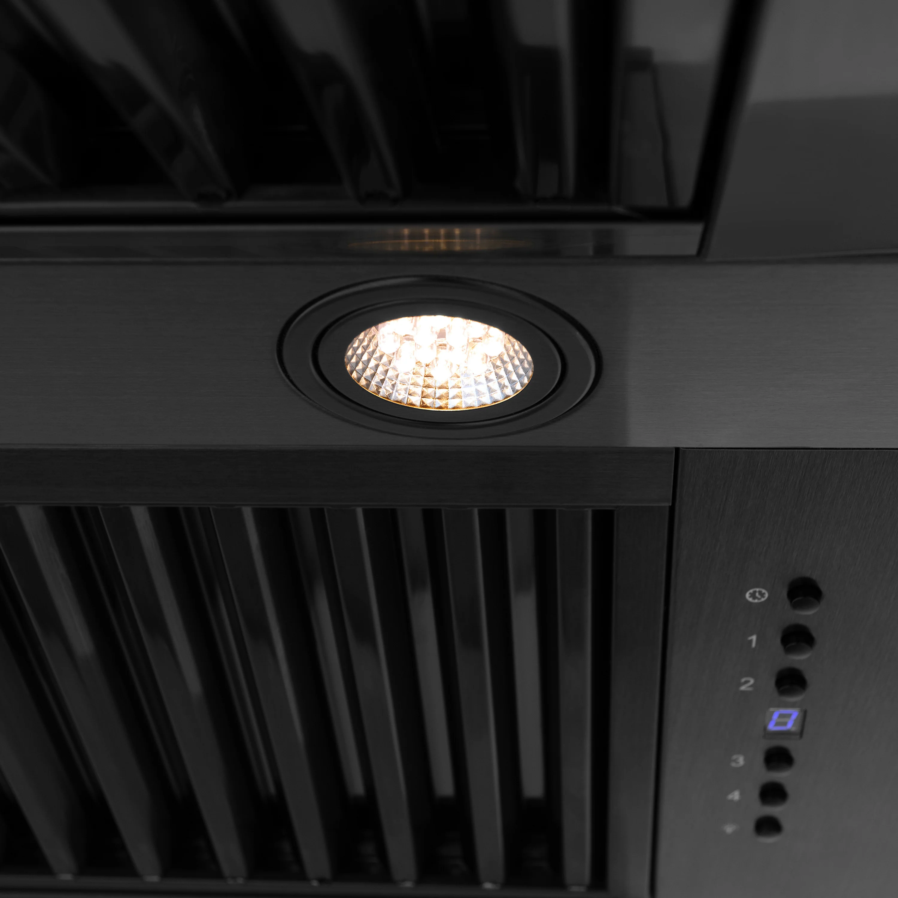 ZLINE 48" Black Stainless Steel Range Hood with Polished Gold Handle (BS655Z-48-G) - Image 5