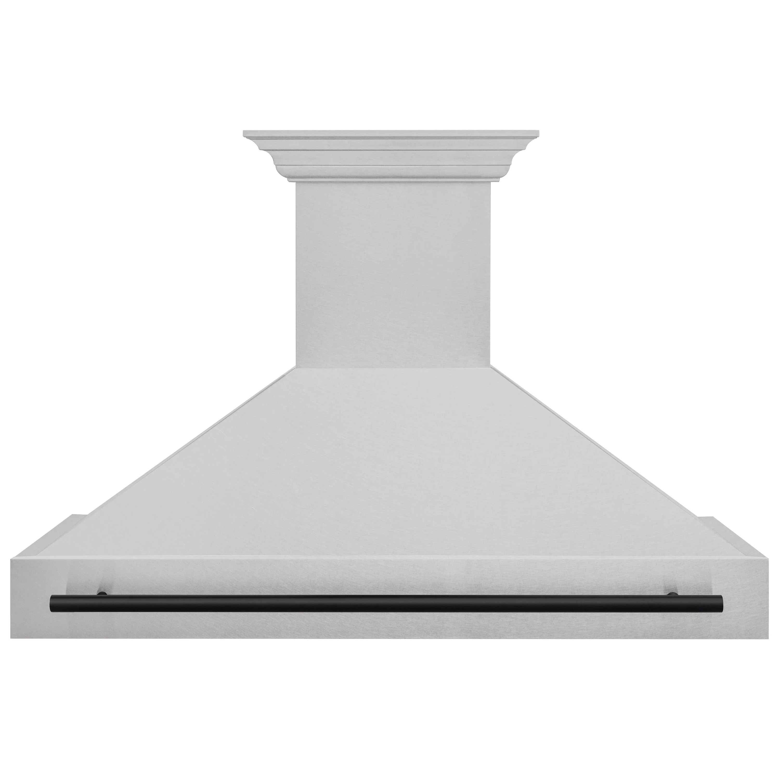 ZLINE Autograph Edition 48 in. Satin Stainless Steel Wall Mount Range Hood with Matte Black Handle (8654SNZ-48-MB) - Image 3