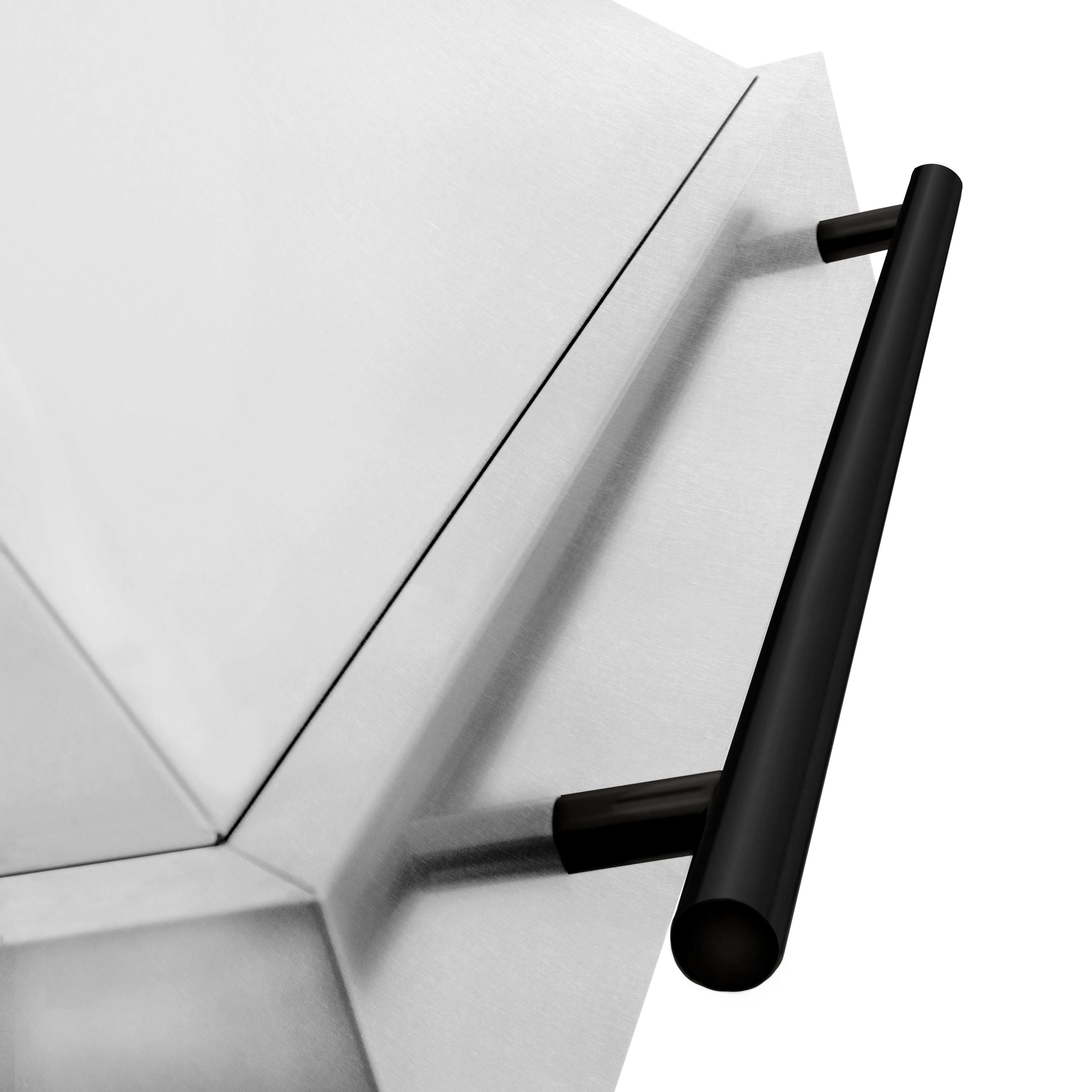 ZLINE Autograph Edition 48 in. Satin Stainless Steel Wall Mount Range Hood with Matte Black Handle (8654SNZ-48-MB) - Image 6