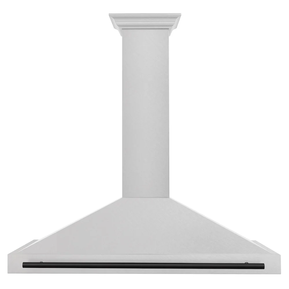 ZLINE Autograph Edition 48 in. Convertible Satin Stainless Steel Wall Mount Range Hood with Matte Black Handle (KB4SNZ-48-MB) - Image 3