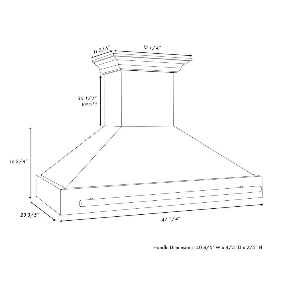 ZLINE Autograph Edition 48 in. Satin Stainless Steel Wall Mount Range Hood with White Matte Shell and Polished Gold Handle (8654SNZ-WM48-G) - Image 3